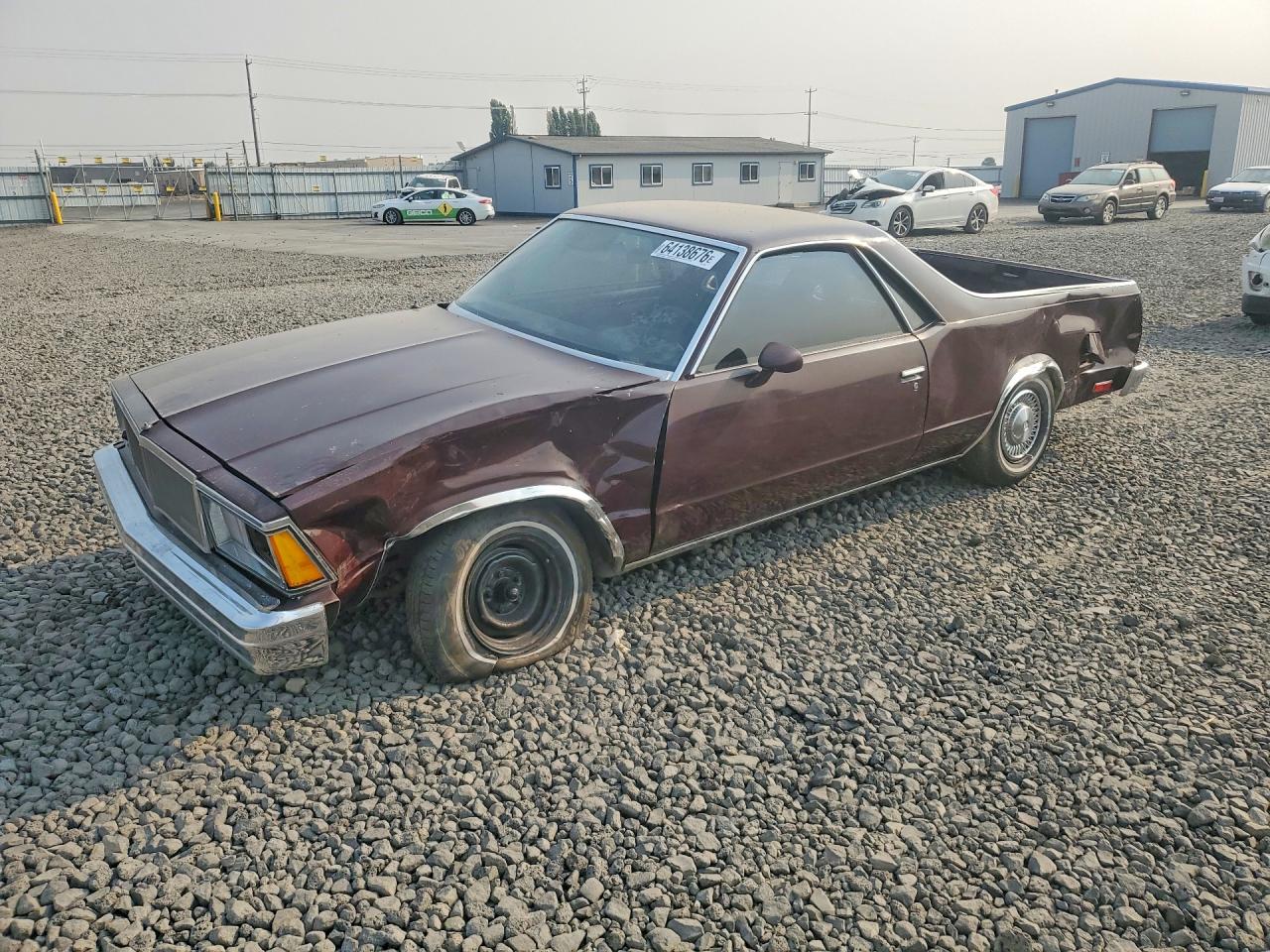 1980 Chevrolet El Camino Maroon vin: 1W80K7K16248