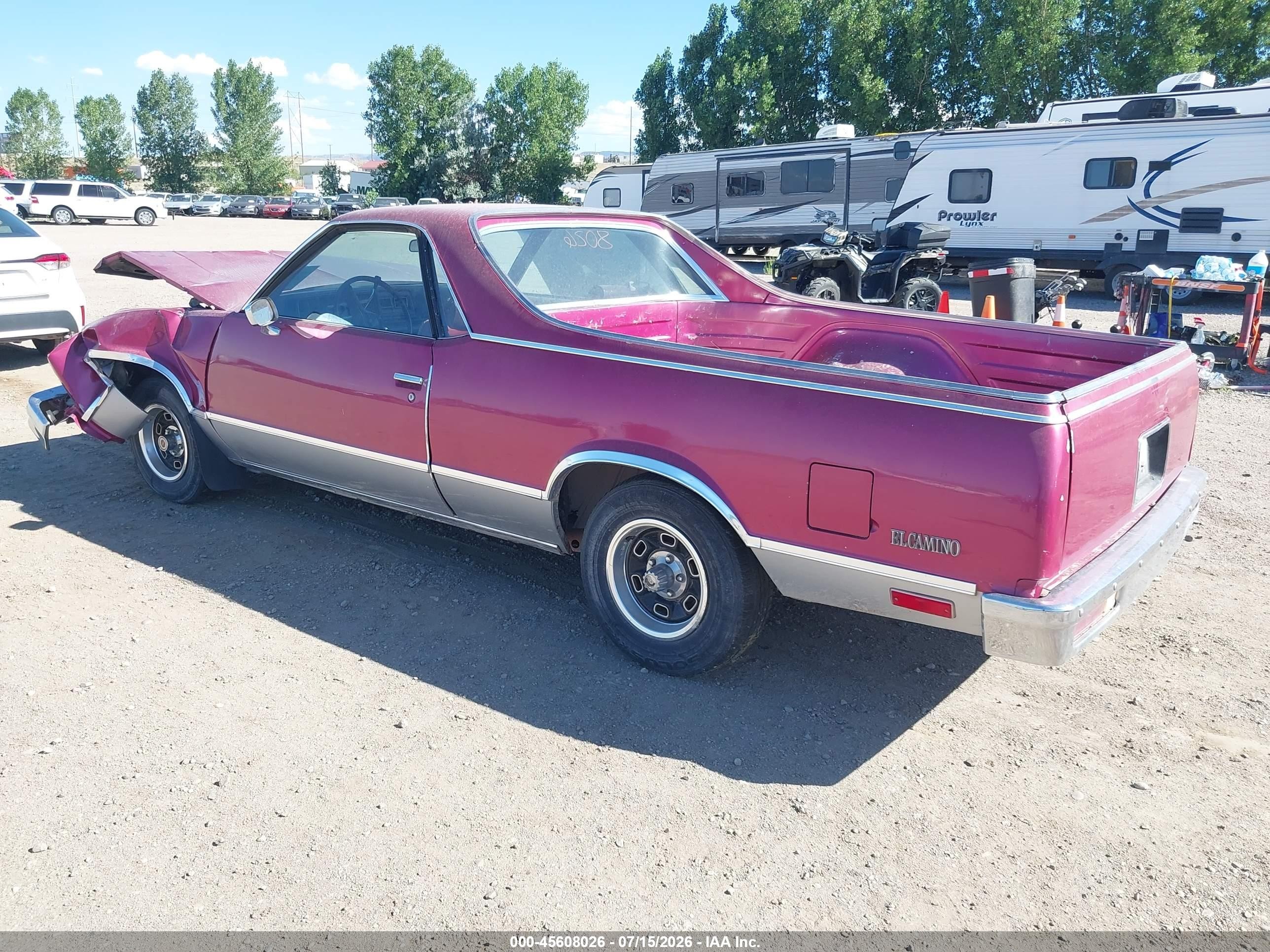 1980 Chevrolet El Camino   Бордовый vin: 1WB0JAZ401485    