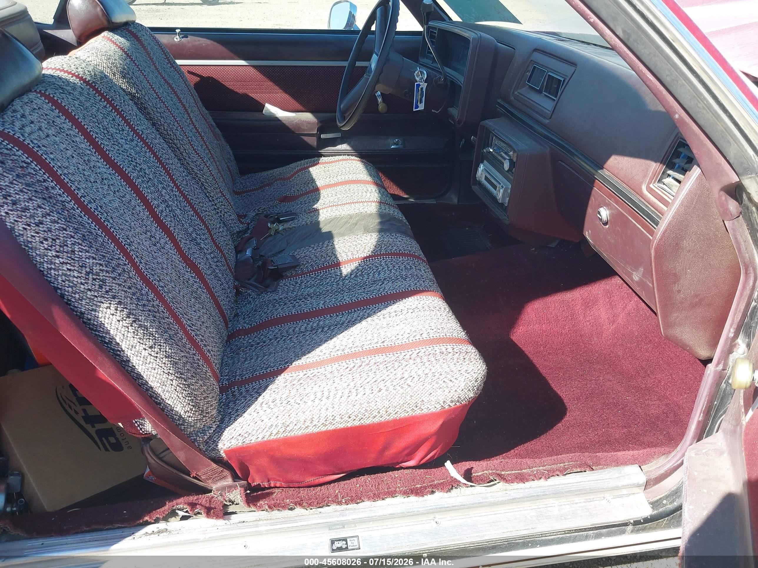 1980 Chevrolet El Camino   Бордовый vin: 1WB0JAZ401485    