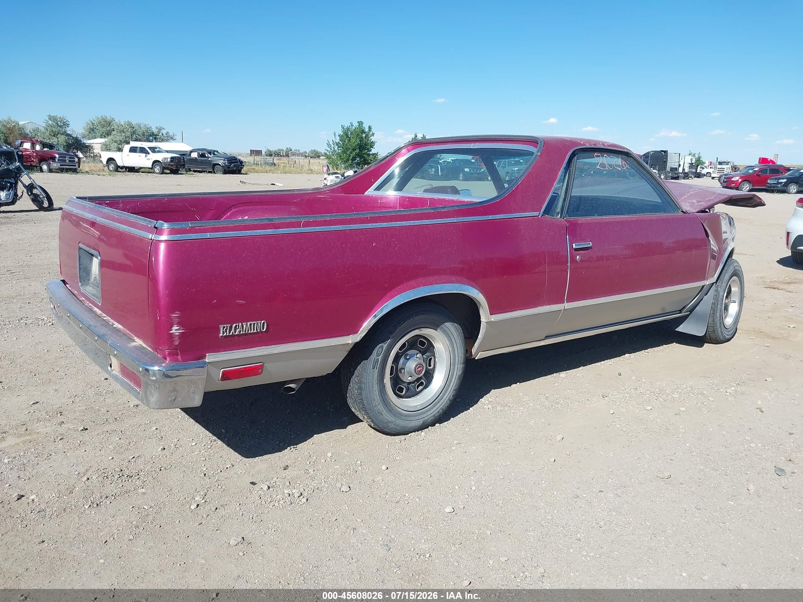 1980 Chevrolet El Camino   Бордовый vin: 1WB0JAZ401485    