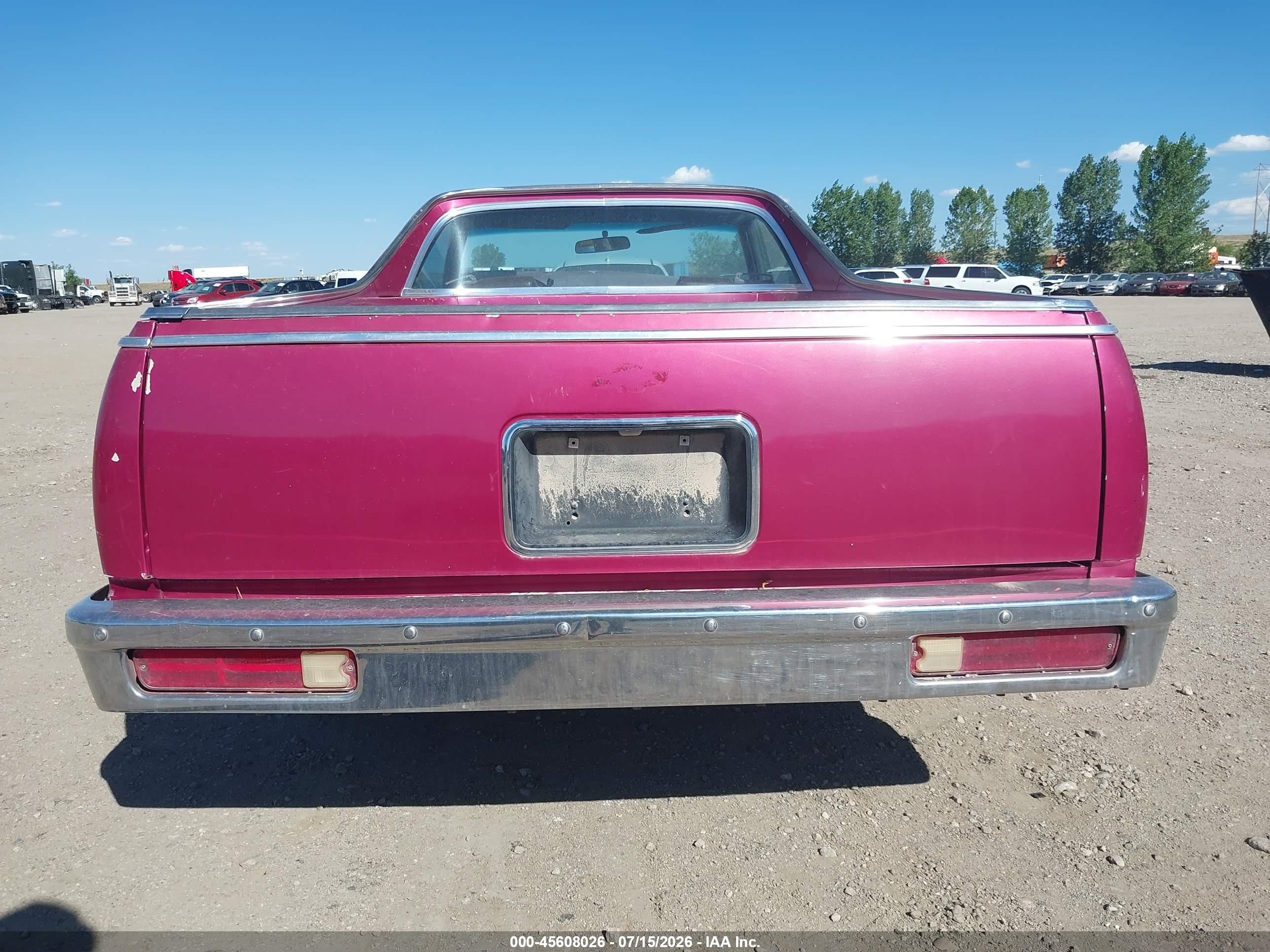 1980 Chevrolet El Camino   Бордовый vin: 1WB0JAZ401485    
