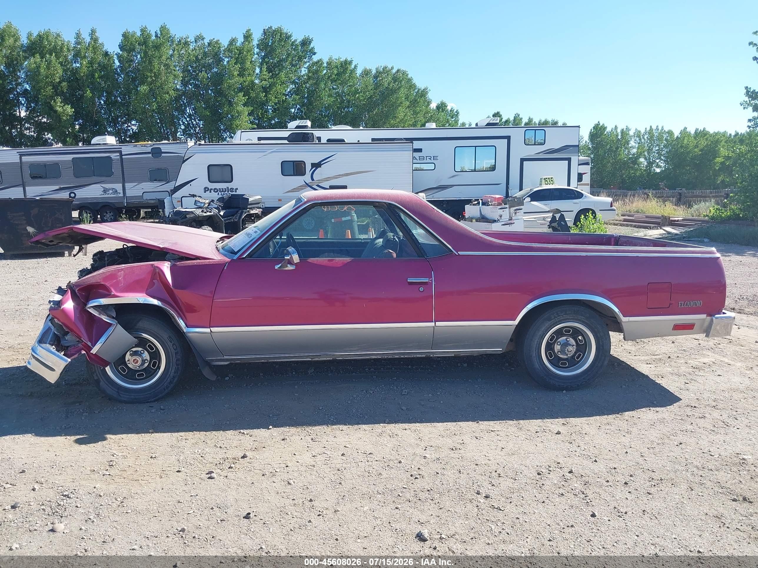 1980 Chevrolet El Camino   Бордовый vin: 1WB0JAZ401485    