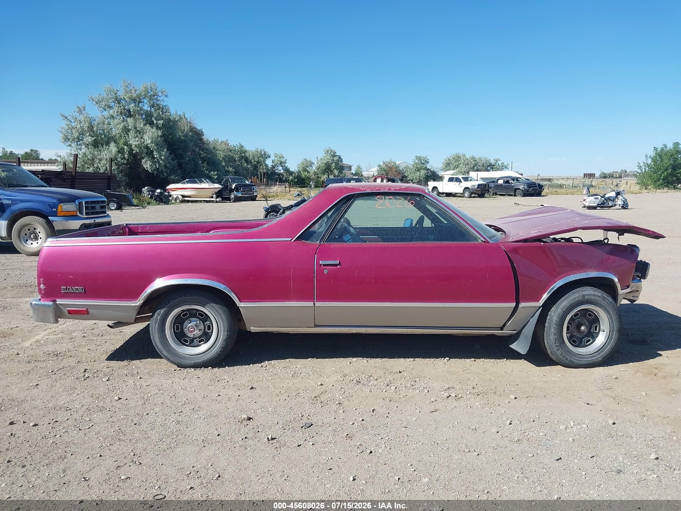 1980 Chevrolet El Camino   Бордовый vin: 1WB0JAZ401485    
