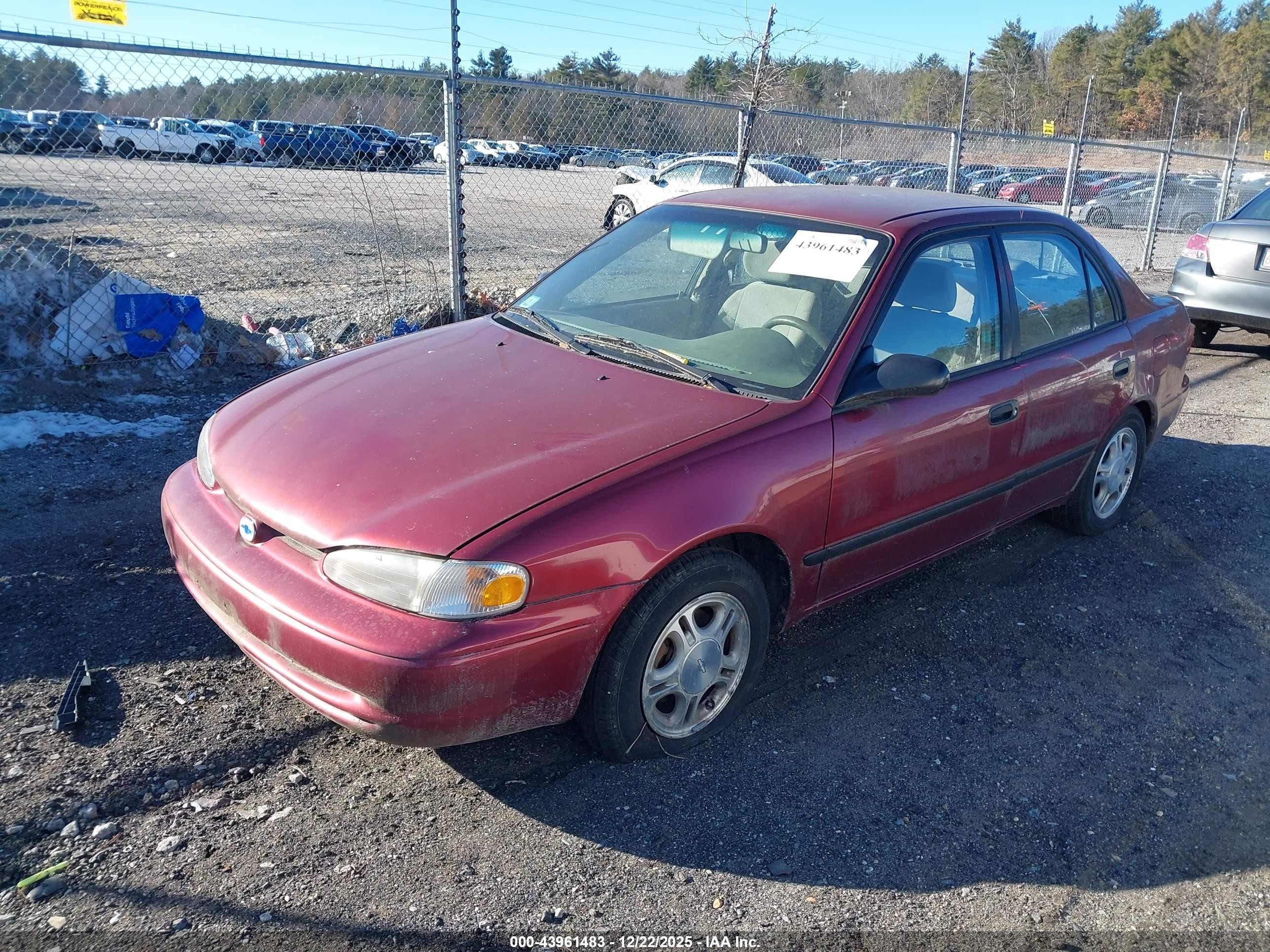 2000 Chevrolet Prizm Lsi Red vin: 1Y1SK5282YZ413446
