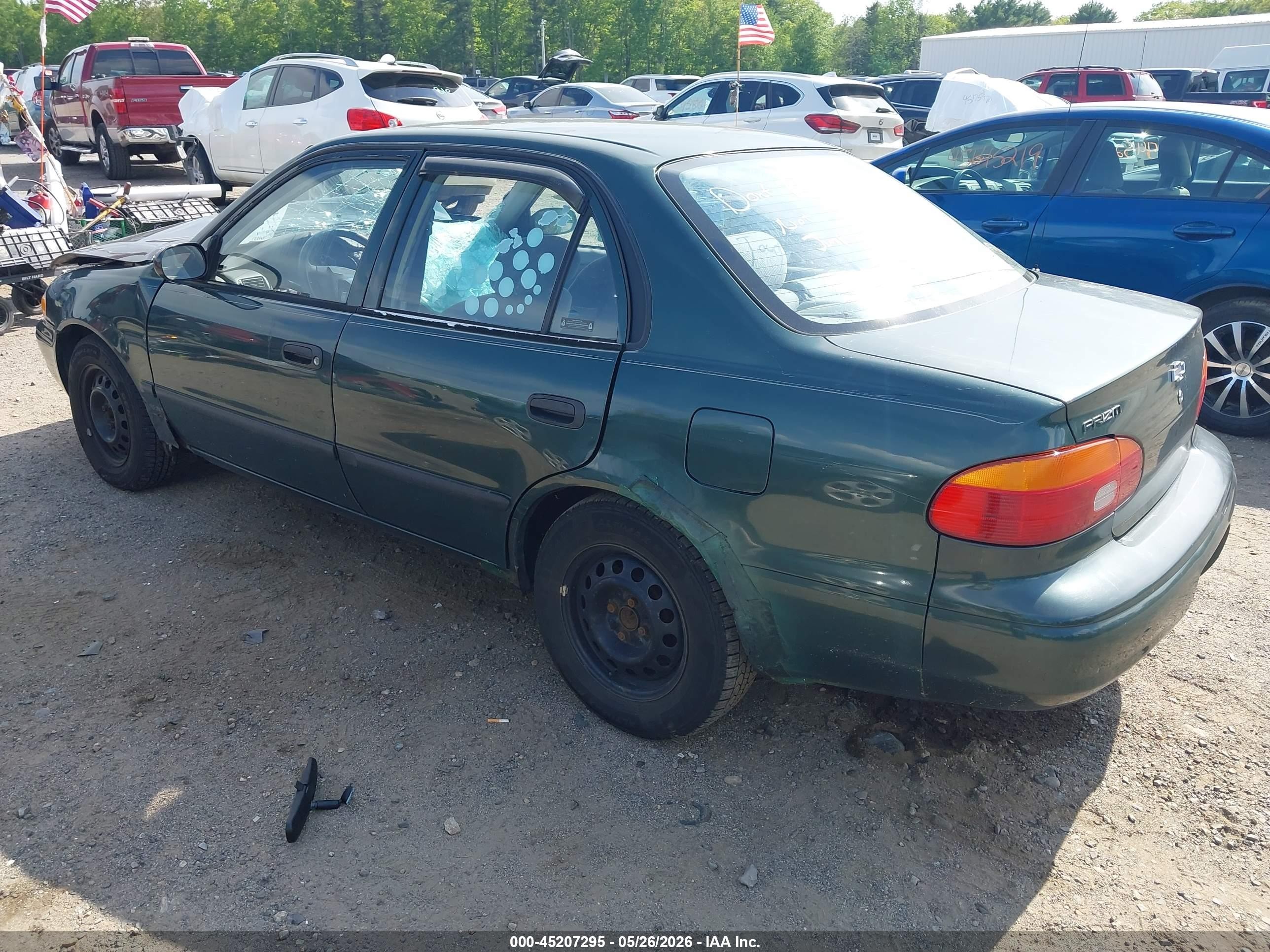 2002 Chevrolet Prizm   Green vin: 1Y1SK52862Z401663