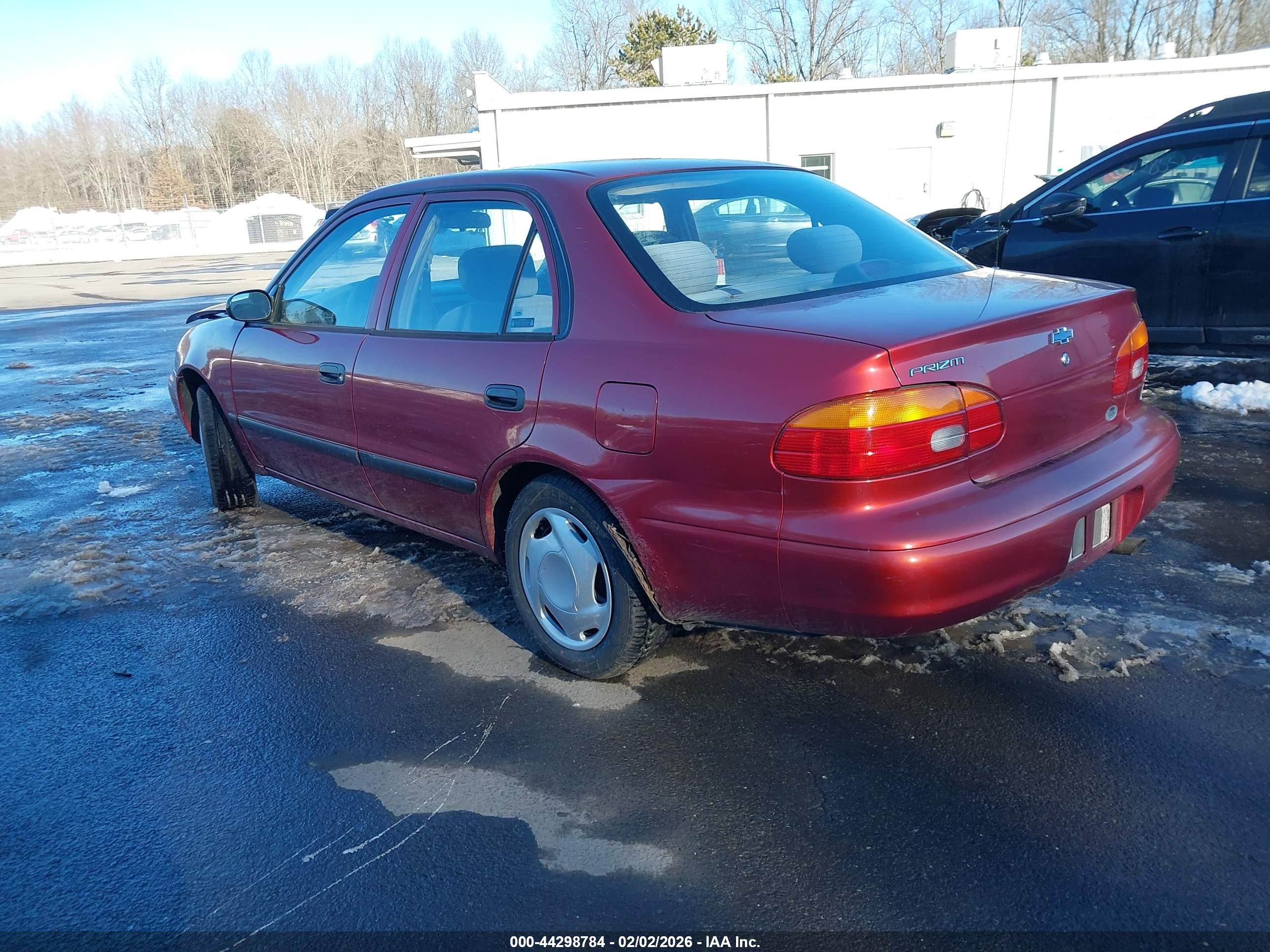 2002 Chevrolet Prizm   Красный vin: 1Y1SK52862Z402070