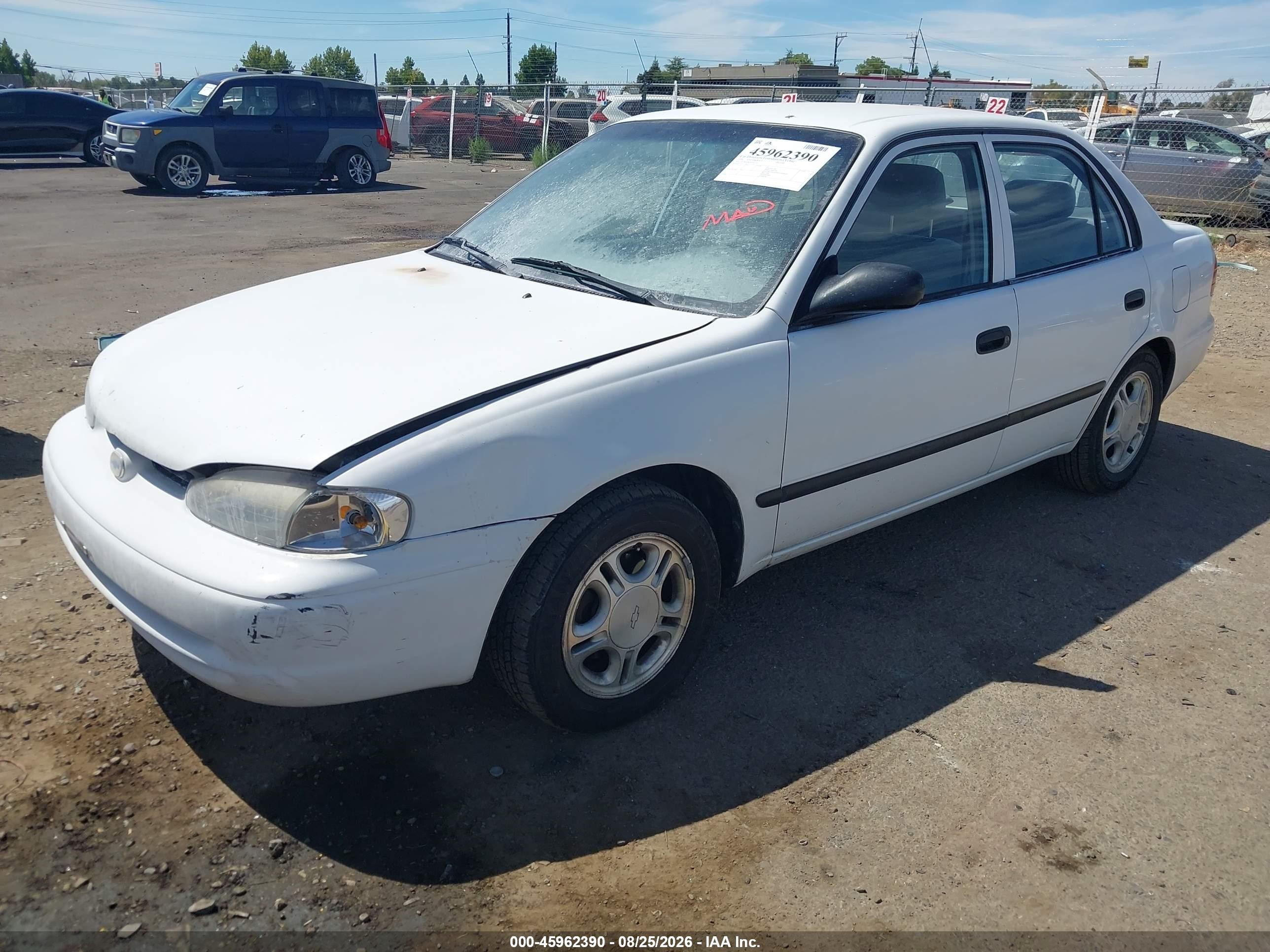 1998 Chevrolet Prizm Base Cmi White vin: 1Y1SK5286WZ403175