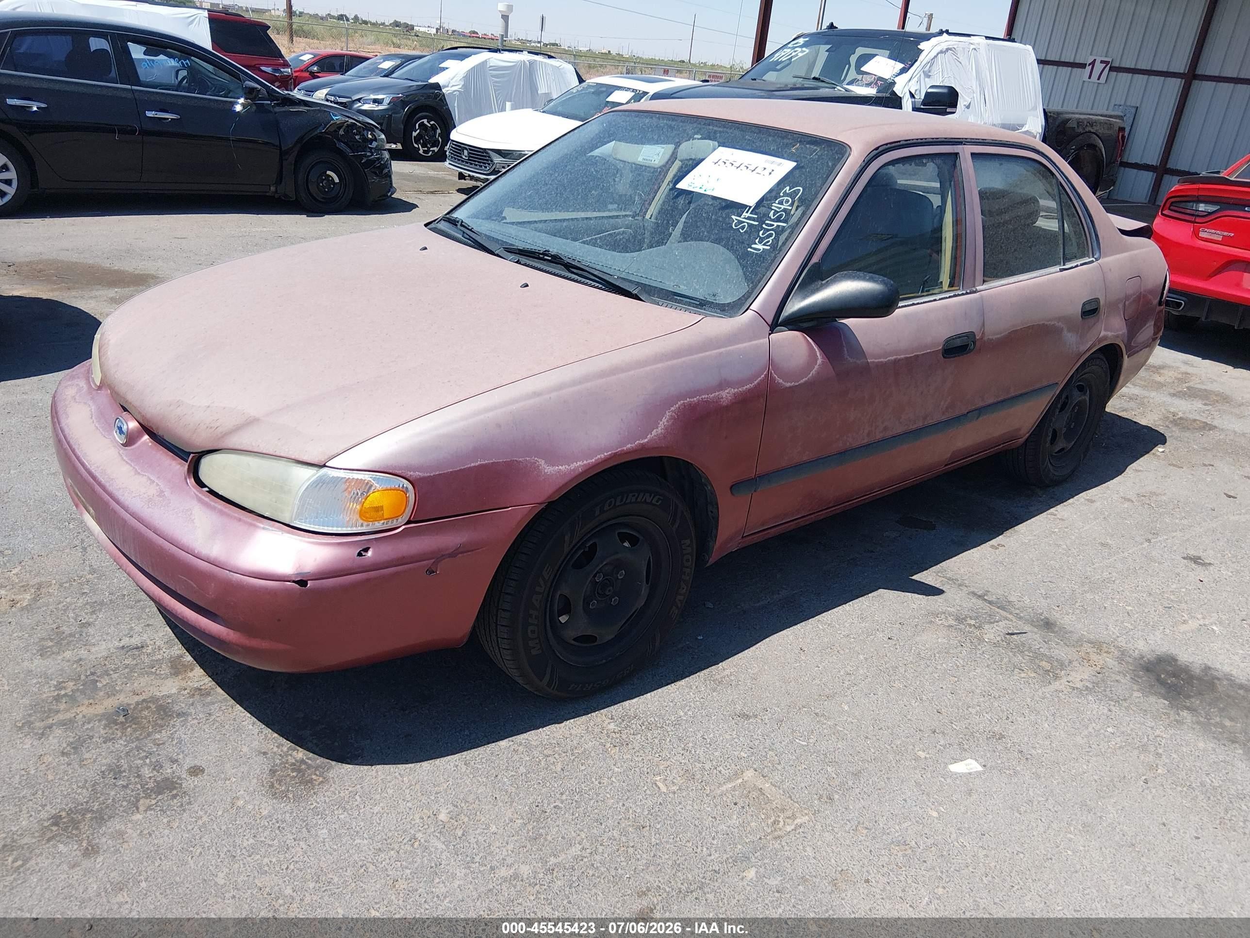 1998 Chevrolet Prizm   Maroon vin: 1Y1SK528XWZ436664
