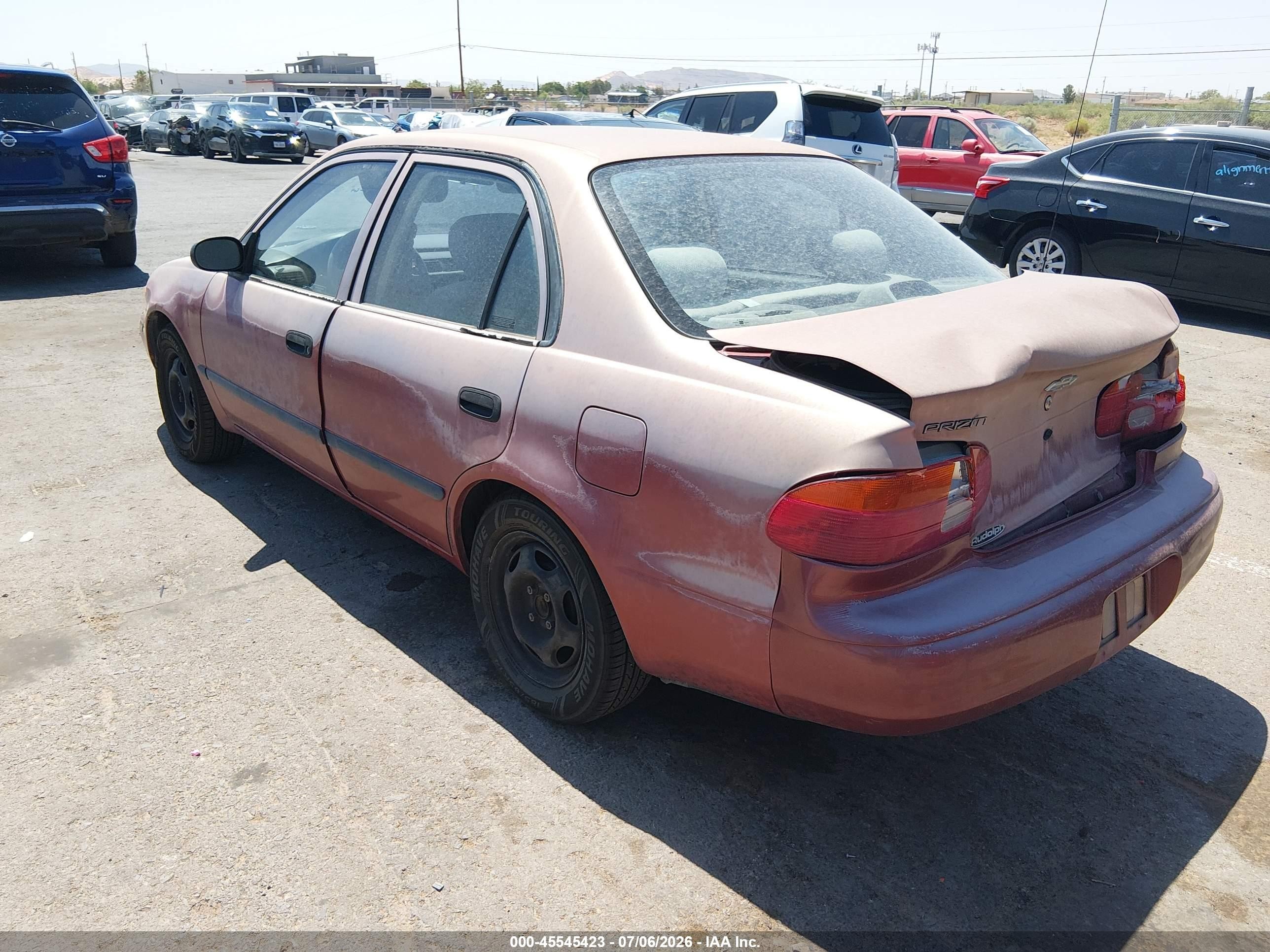 1998 Chevrolet Prizm   Maroon vin: 1Y1SK528XWZ436664