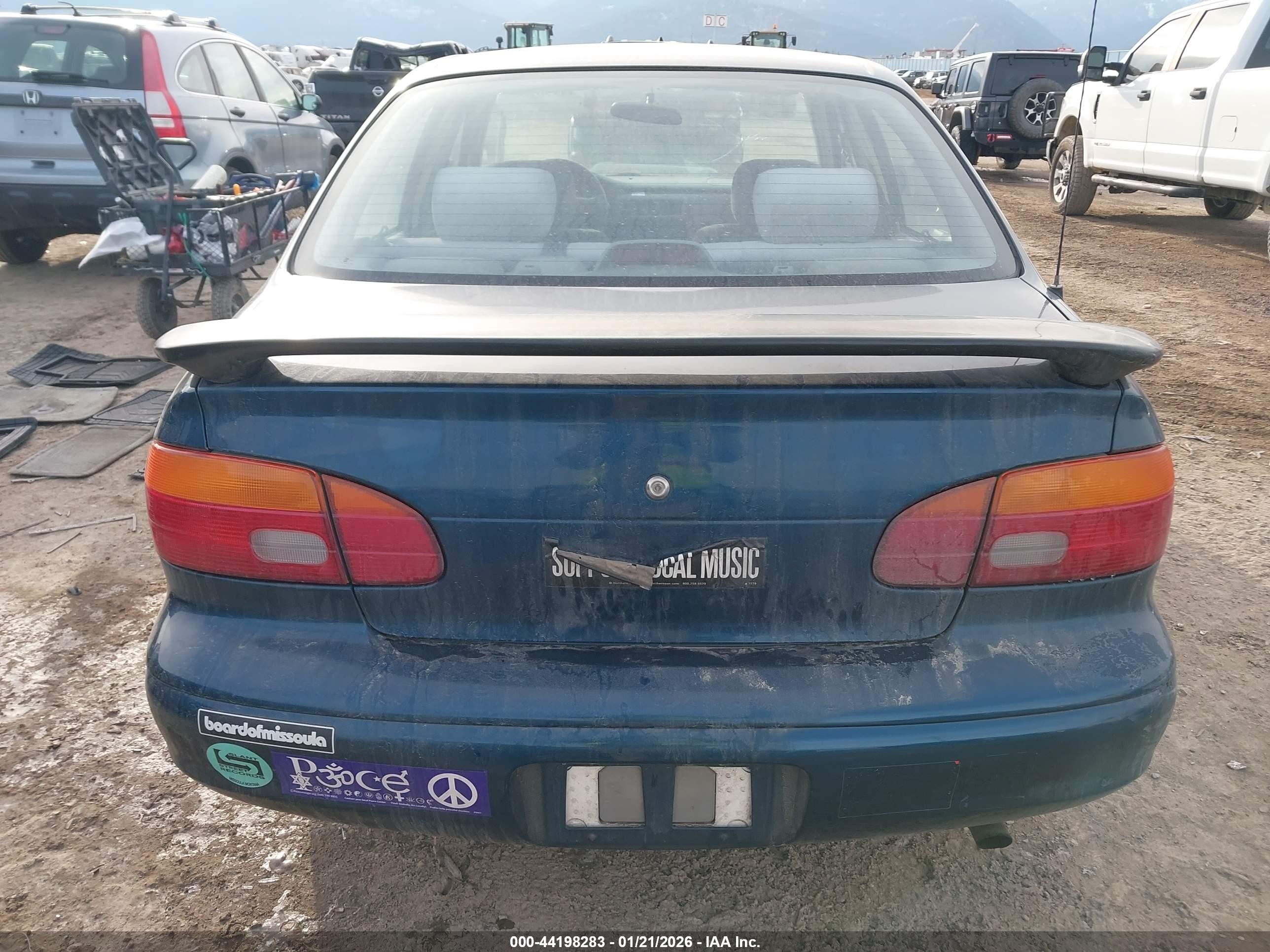 2001 Chevrolet Prizm Lsi Blue vin: 1Y1SK54801Z409561