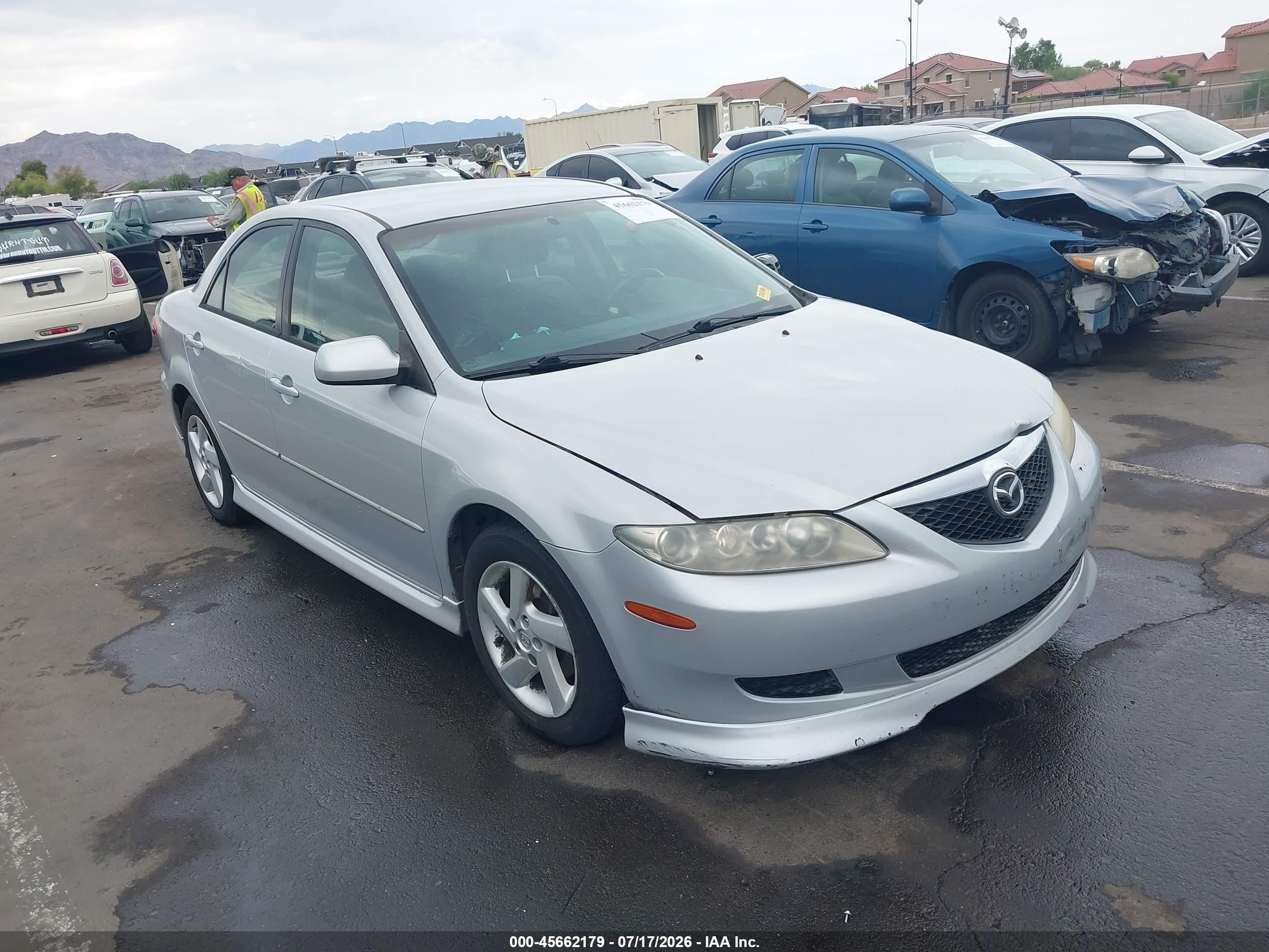 2003 Mazda Mazda6 I Silver vin: 1YVFP80C135M41880