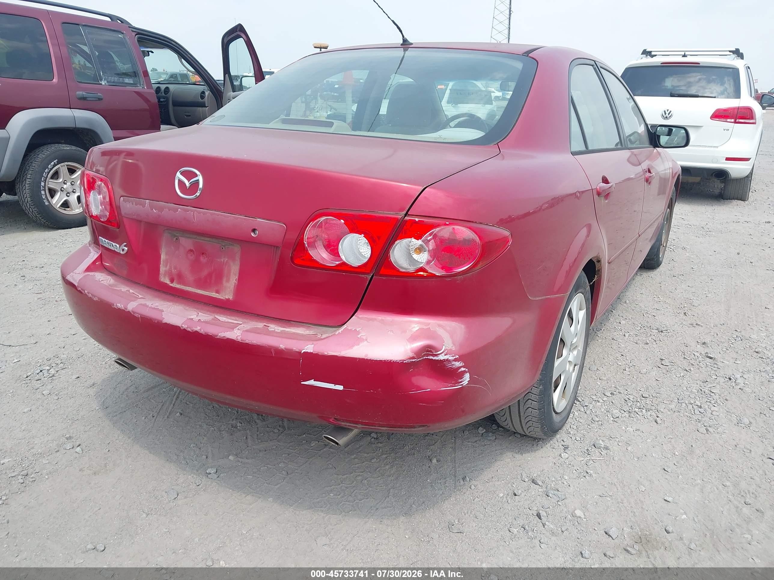 2005 Mazda Mazda6 I Base Red vin: 1YVFP80C255M41440