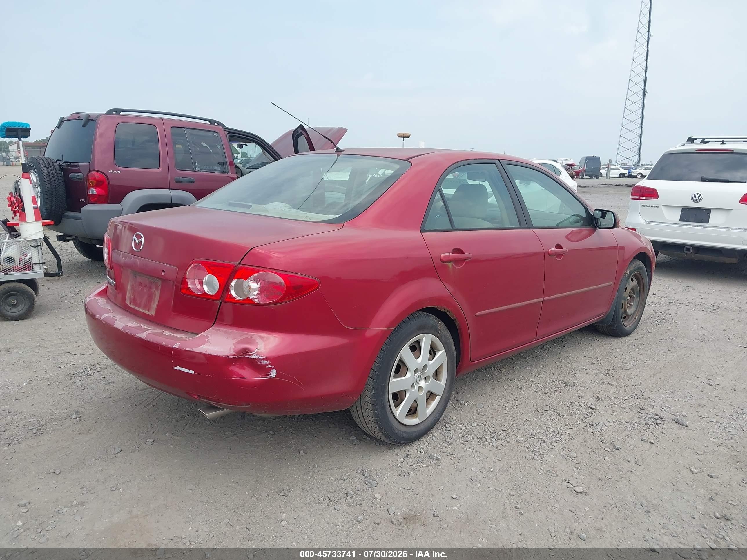 2005 Mazda Mazda6 I Base Red vin: 1YVFP80C255M41440