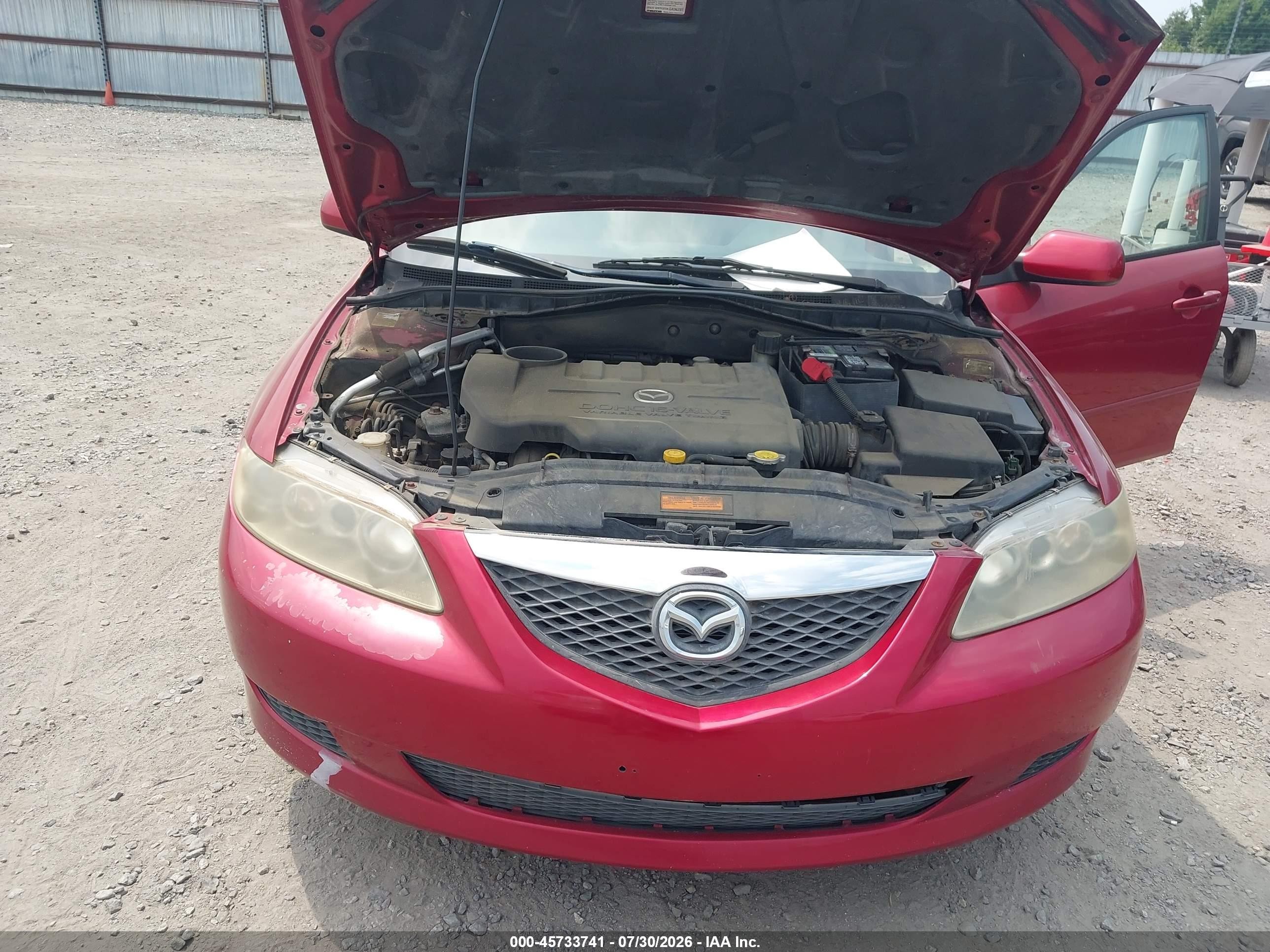 2005 Mazda Mazda6 I Base Red vin: 1YVFP80C255M41440