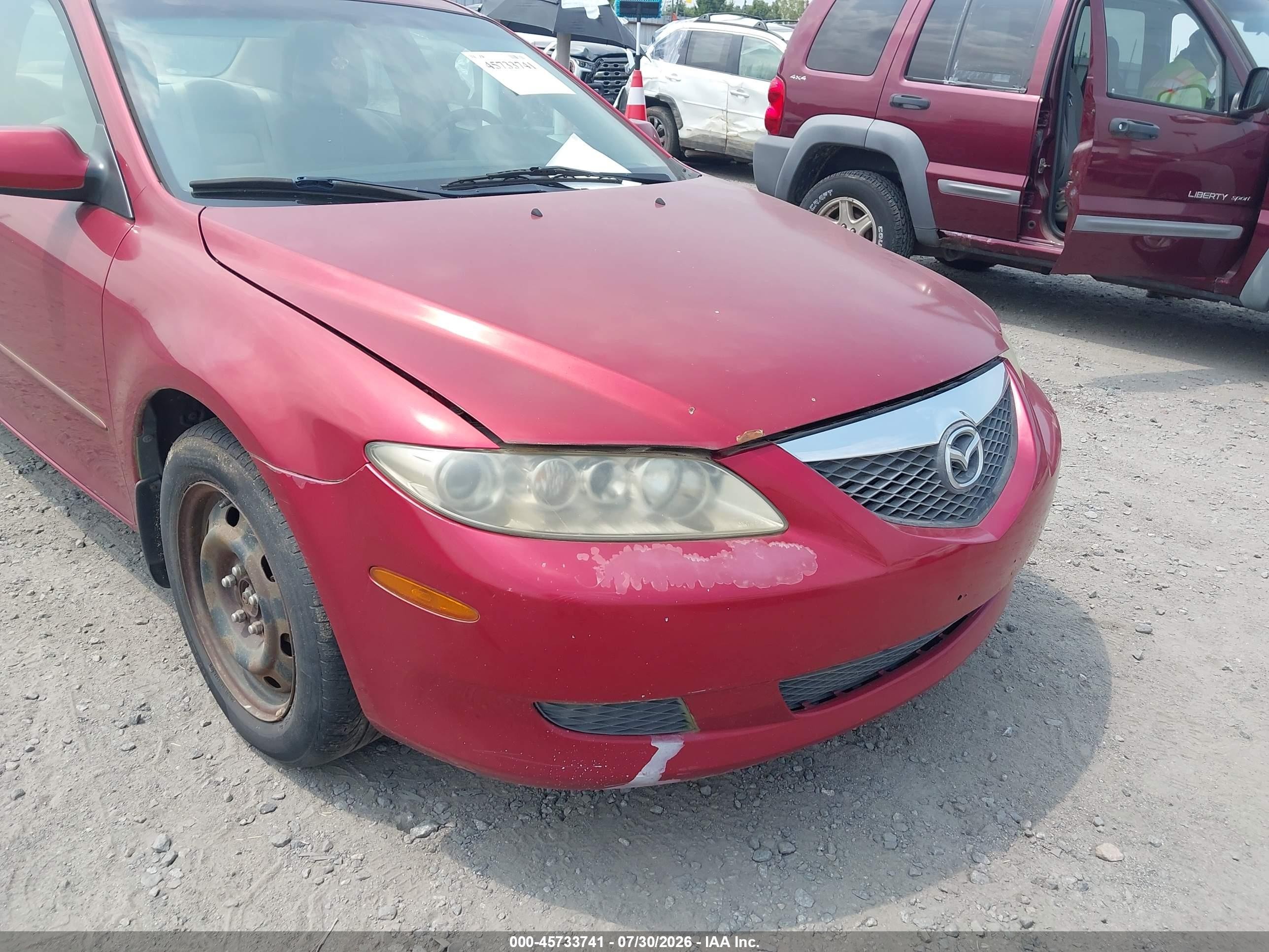 2005 Mazda Mazda6 I Base Red vin: 1YVFP80C255M41440