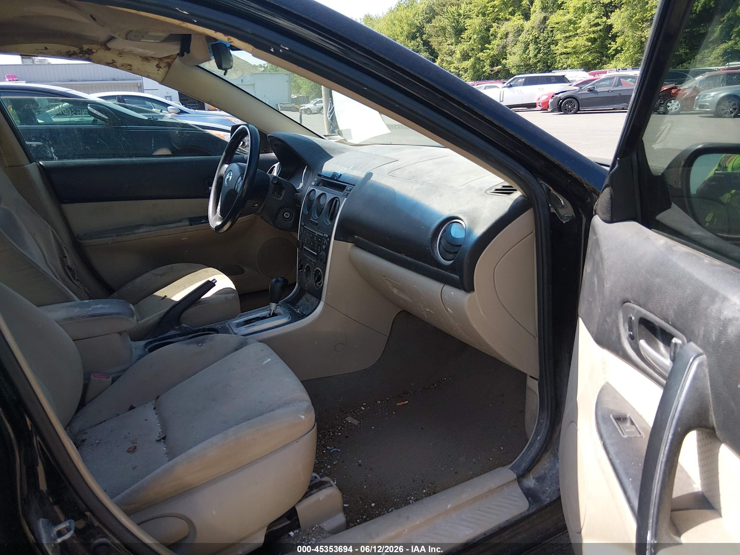 2006 Mazda Mazda6 I Black vin: 1YVFP80C465M06481