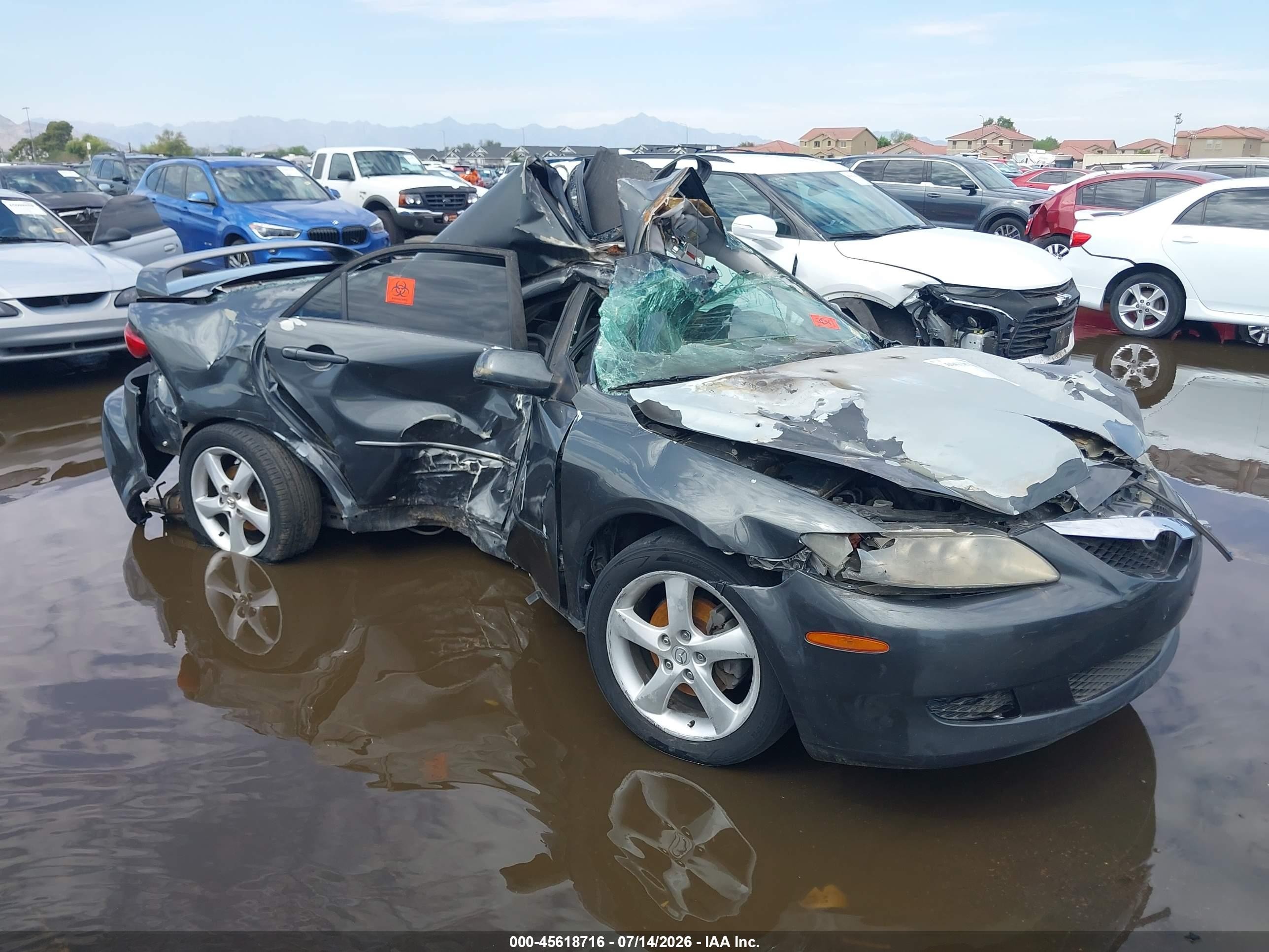 2003 Mazda Mazda6 S Серый vin: 1YVFP80D035M52233