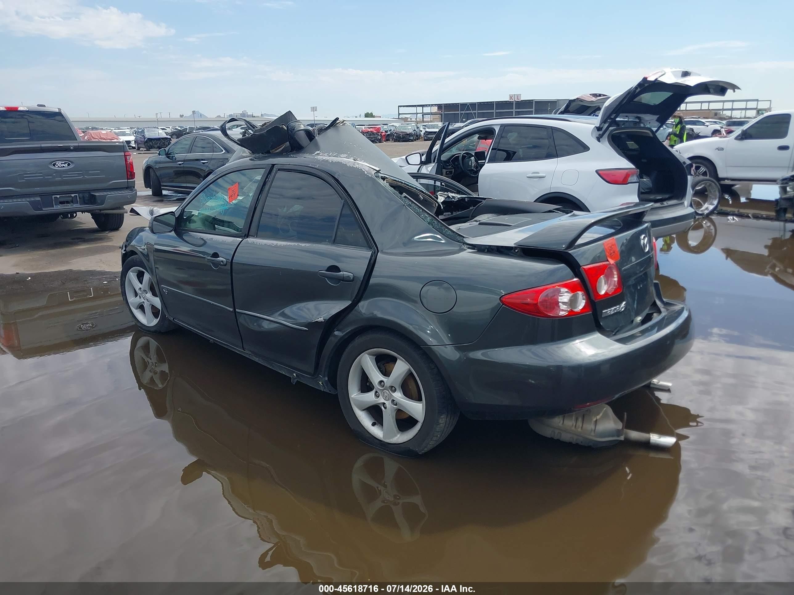 2003 Mazda Mazda6 S Серый vin: 1YVFP80D035M52233