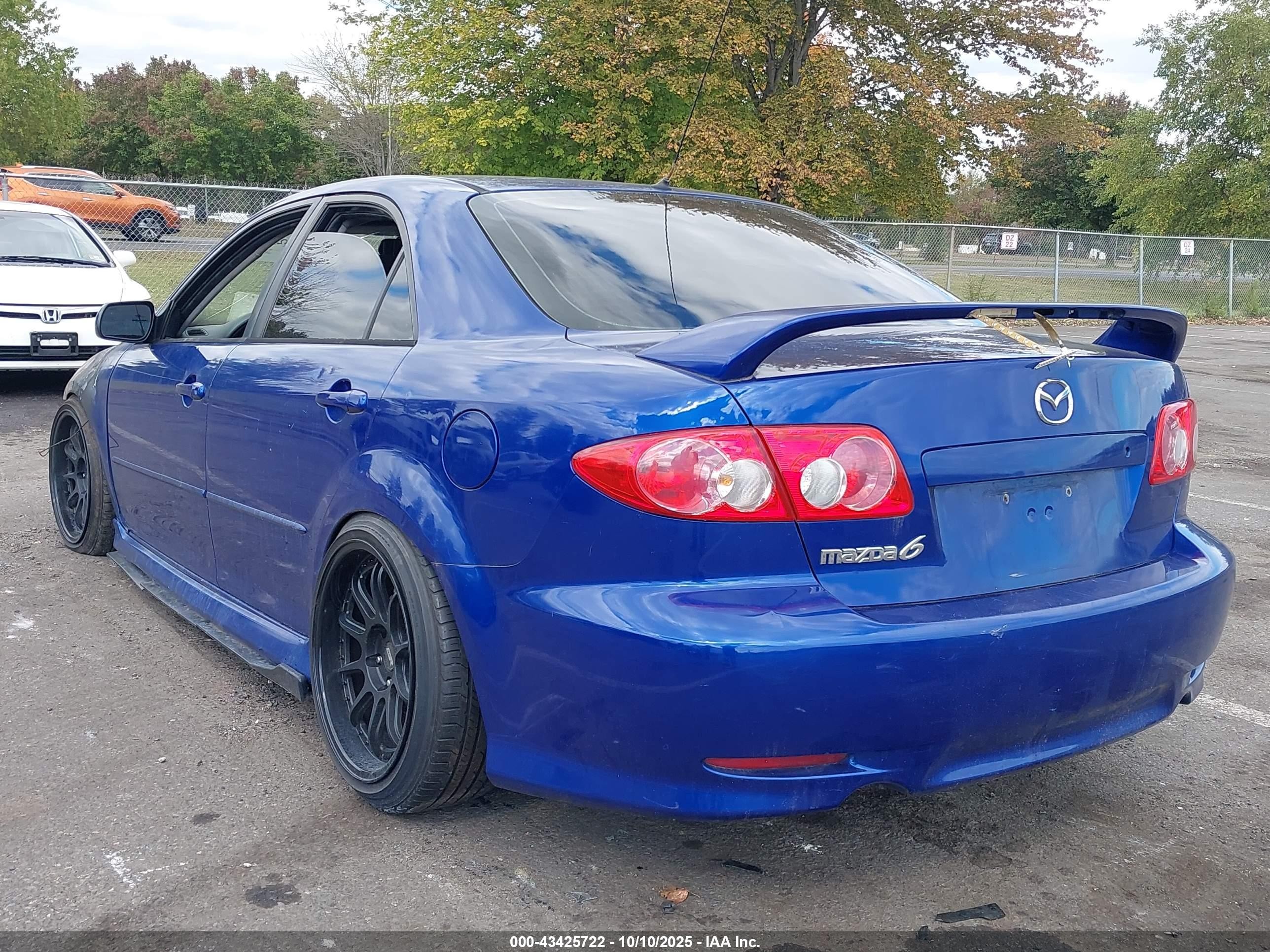 2004 Mazda Mazda6 S Синий vin: 1YVFP80D145N33419