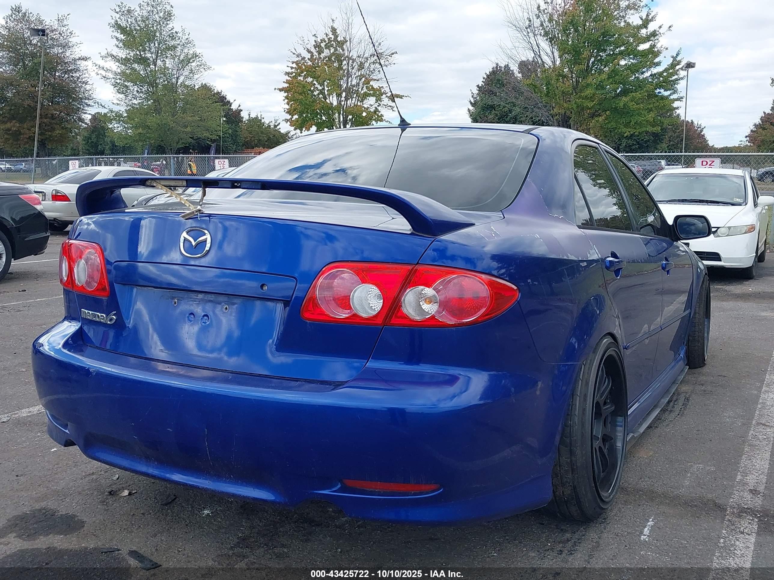 2004 Mazda Mazda6 S Синий vin: 1YVFP80D145N33419