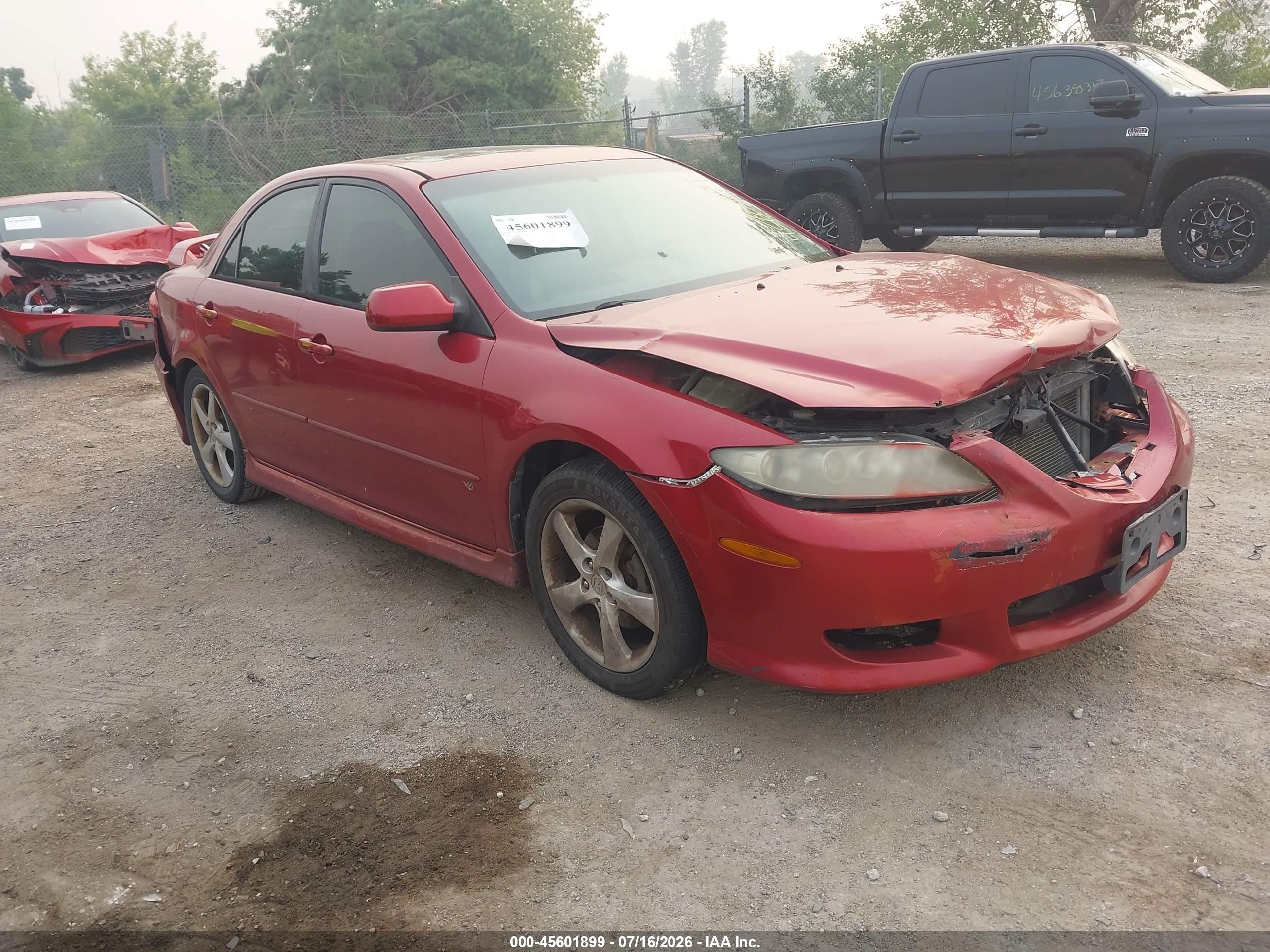 2004 Mazda Mazda6 S Красный vin: 1YVFP80D245N12384