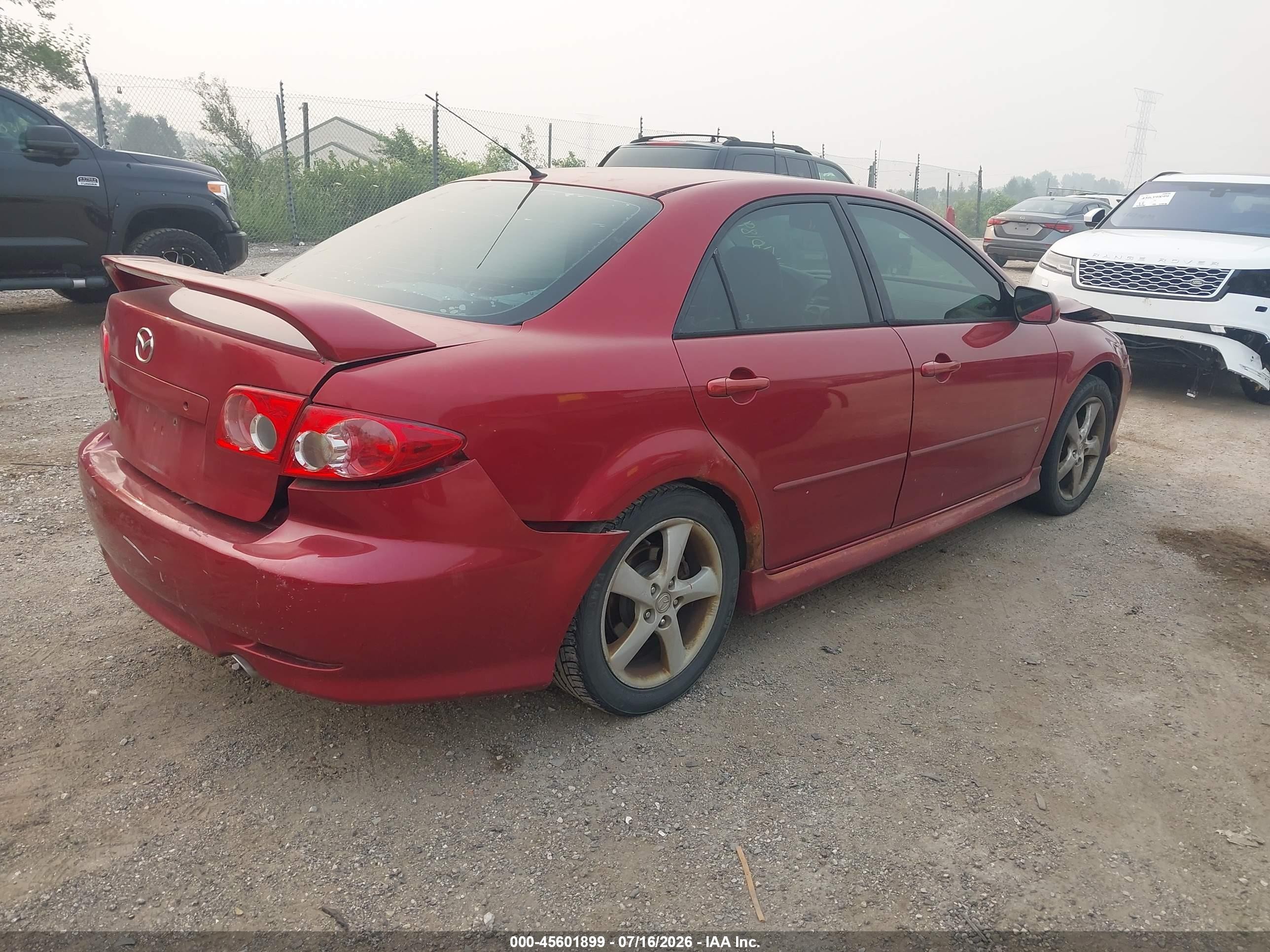 2004 Mazda Mazda6 S Красный vin: 1YVFP80D245N12384