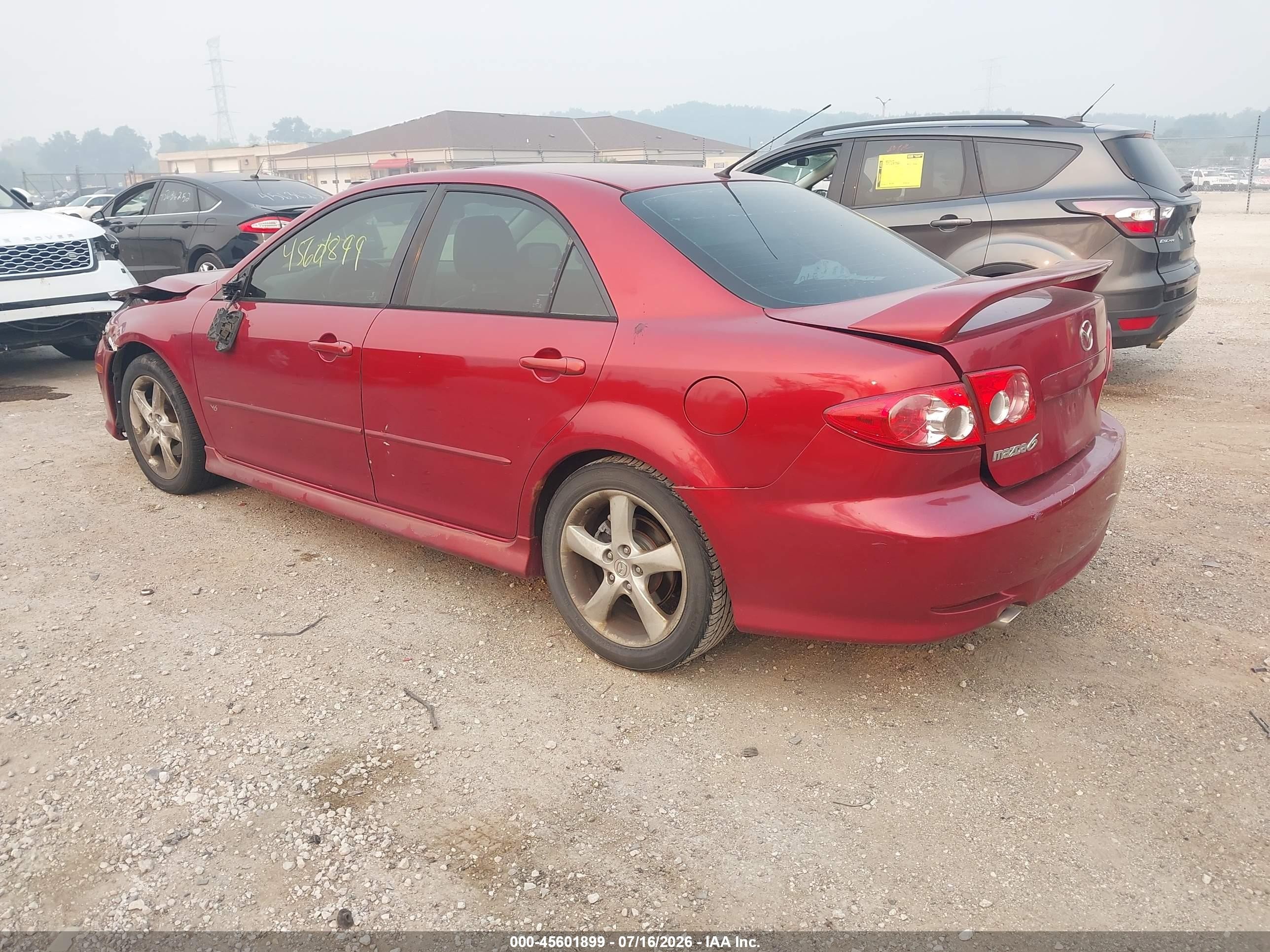 2004 Mazda Mazda6 S Красный vin: 1YVFP80D245N12384