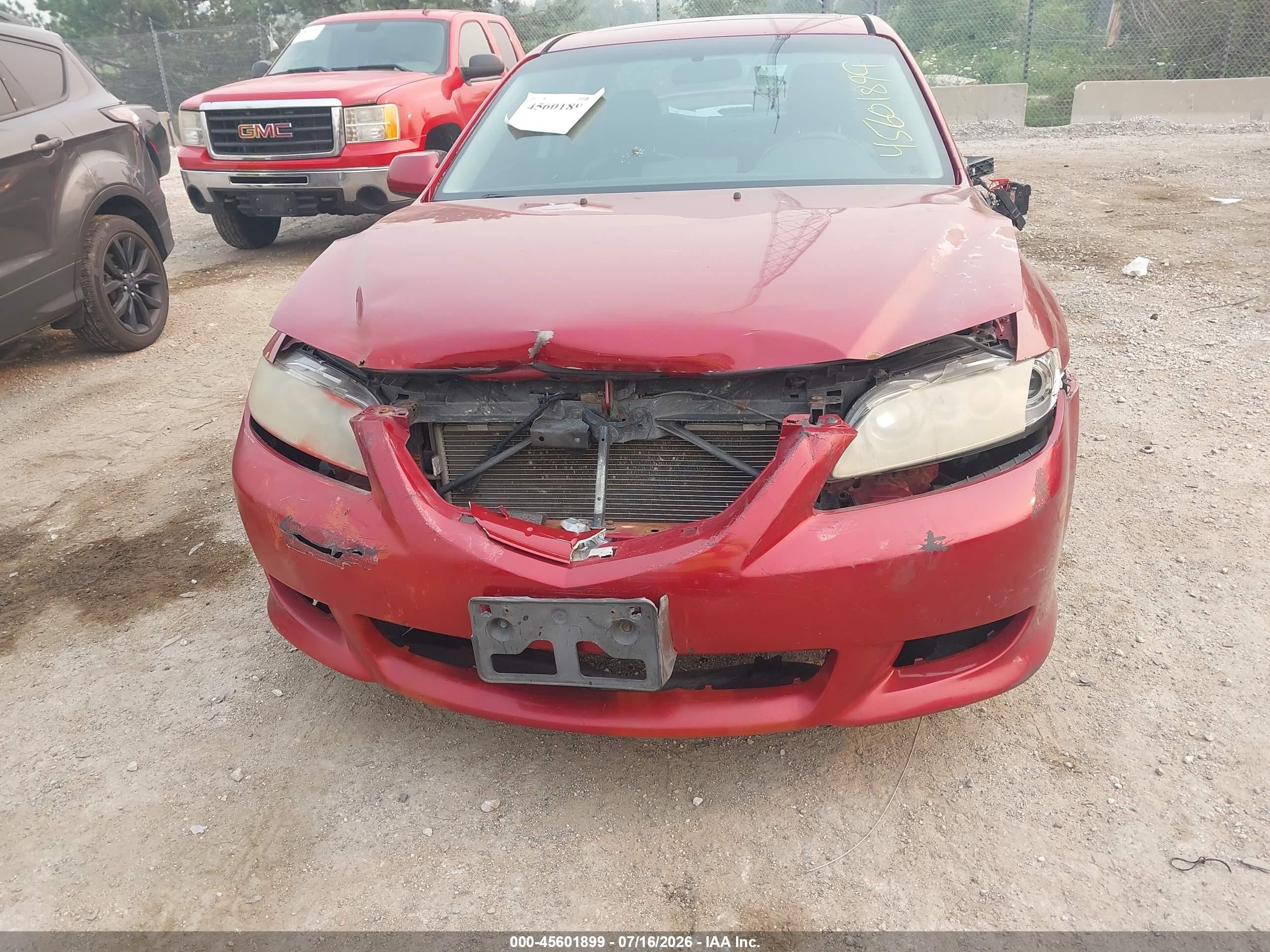 2004 Mazda Mazda6 S Красный vin: 1YVFP80D245N12384
