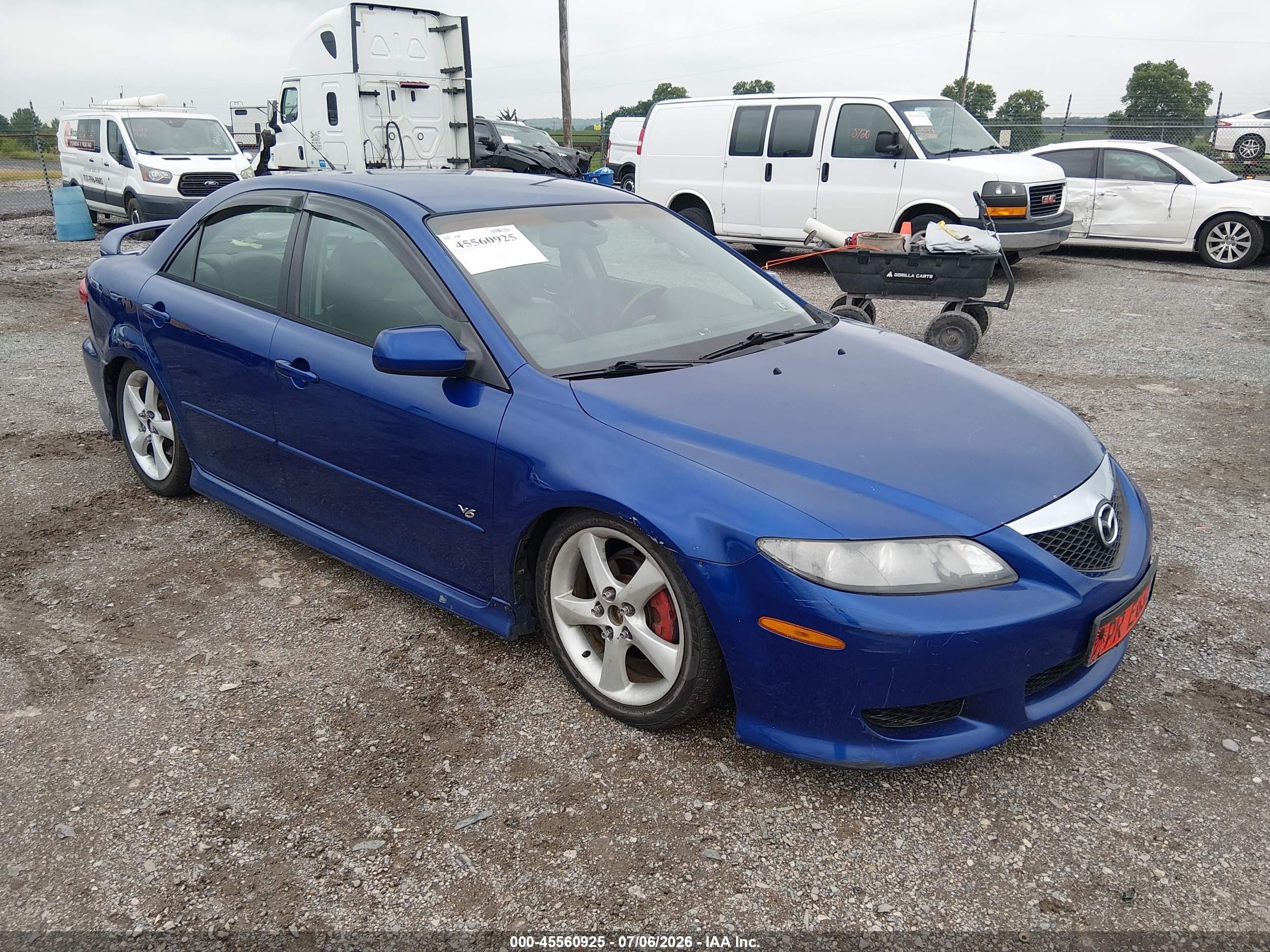 2004 Mazda Mazda6 S Blue vin: 1YVFP80D245N64100