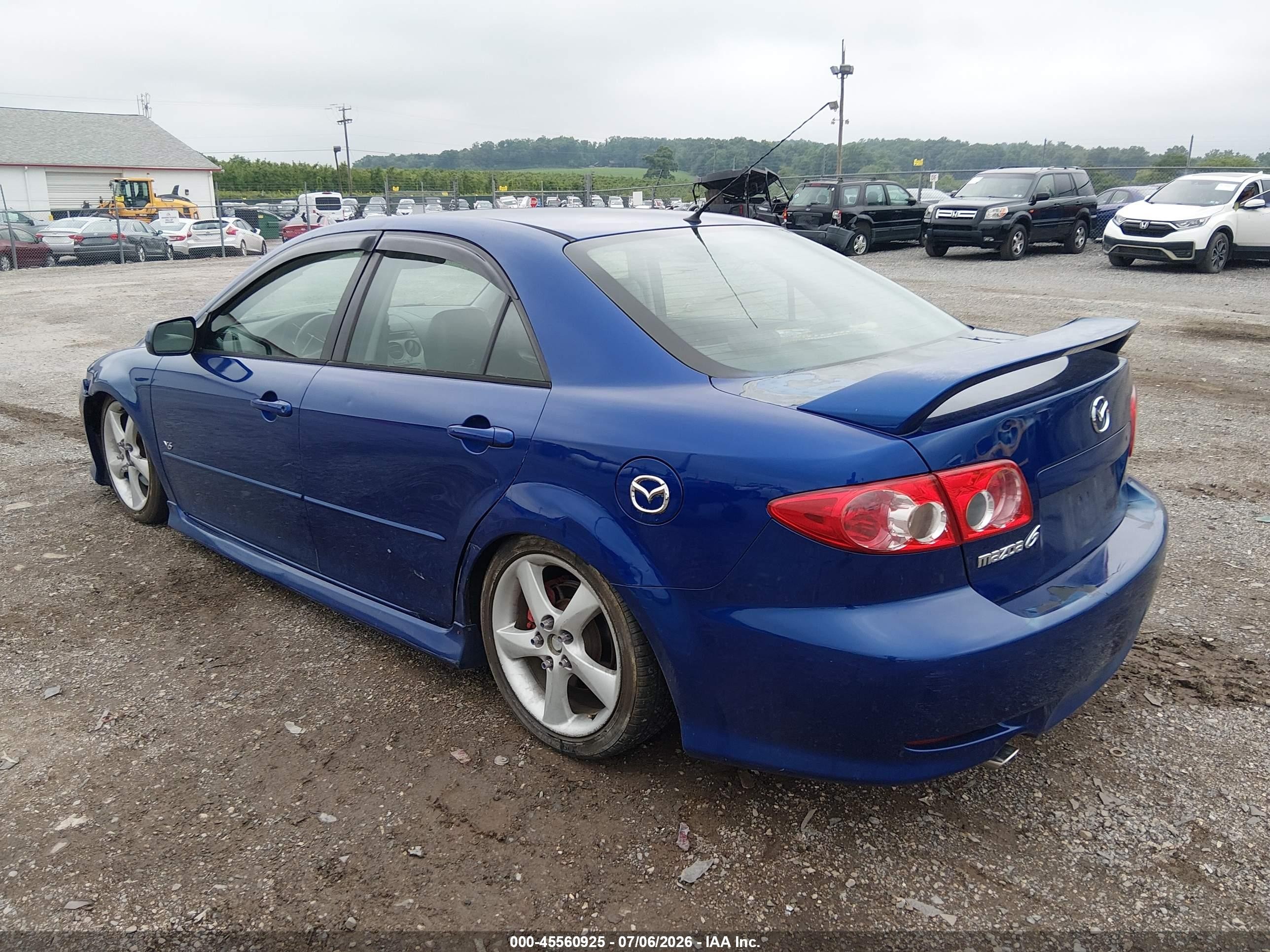 2004 Mazda Mazda6 S Blue vin: 1YVFP80D245N64100