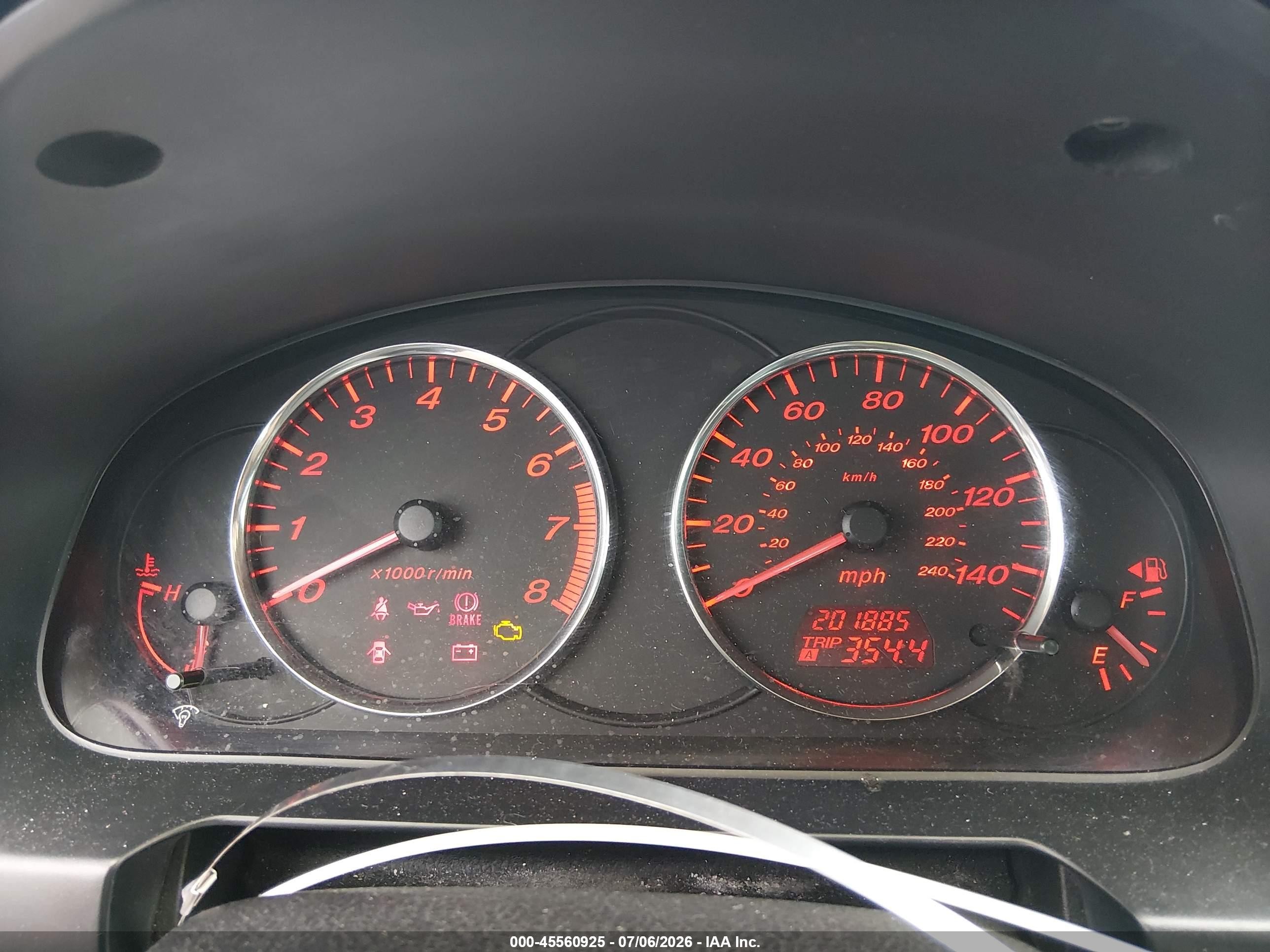 2004 Mazda Mazda6 S Blue vin: 1YVFP80D245N64100