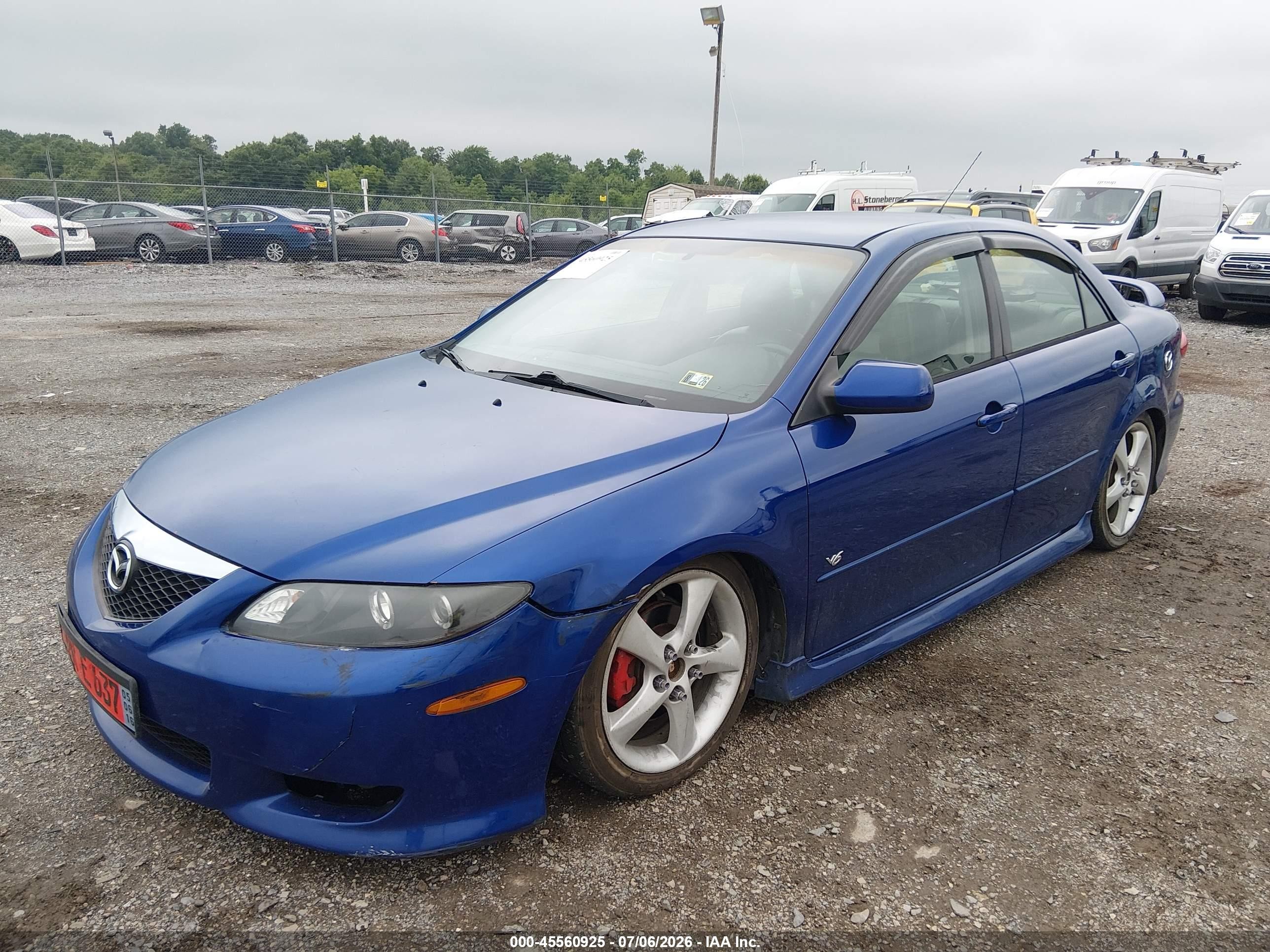 2004 Mazda Mazda6 S Blue vin: 1YVFP80D245N64100