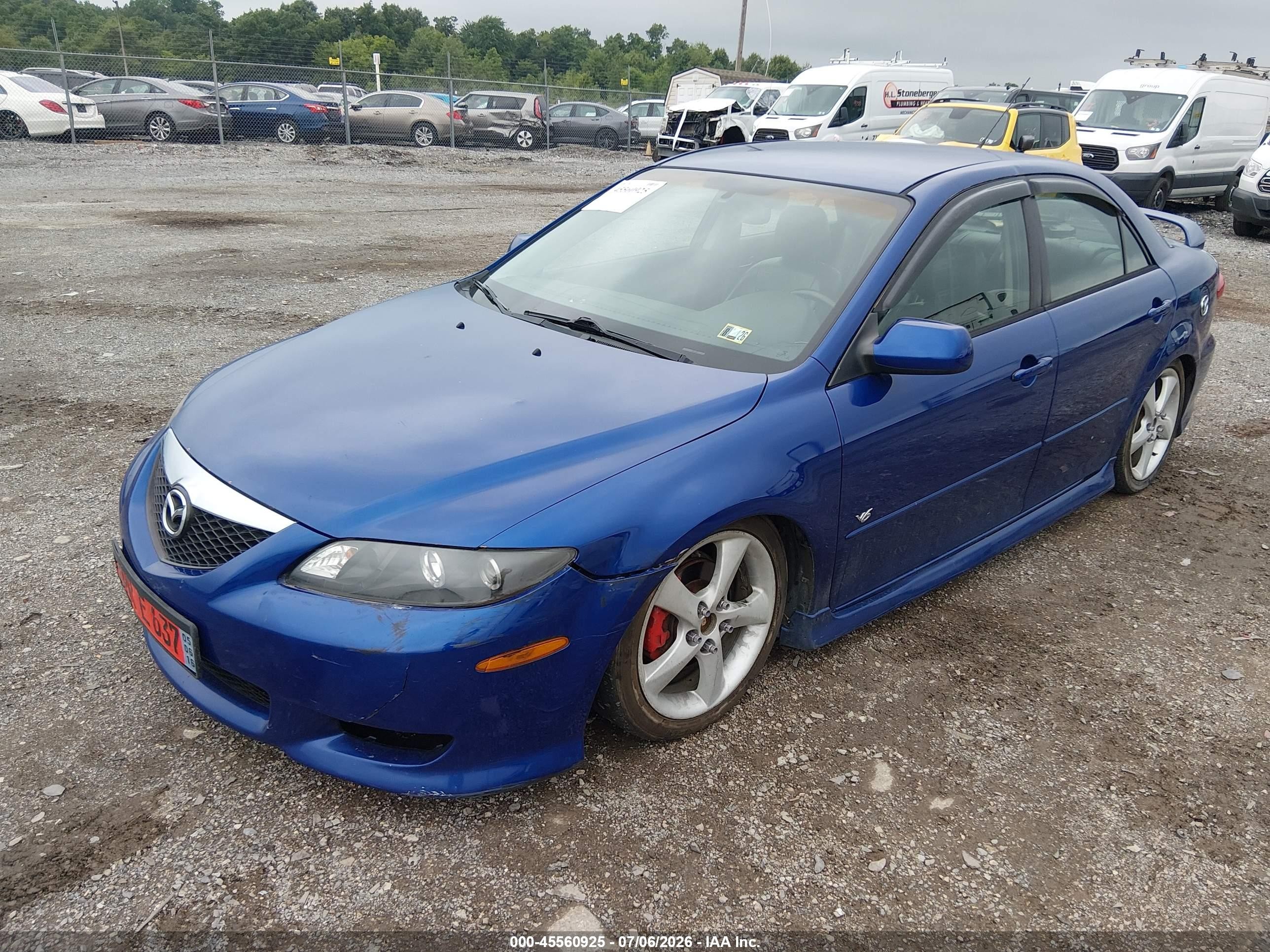 2004 Mazda Mazda6 S Blue vin: 1YVFP80D245N64100