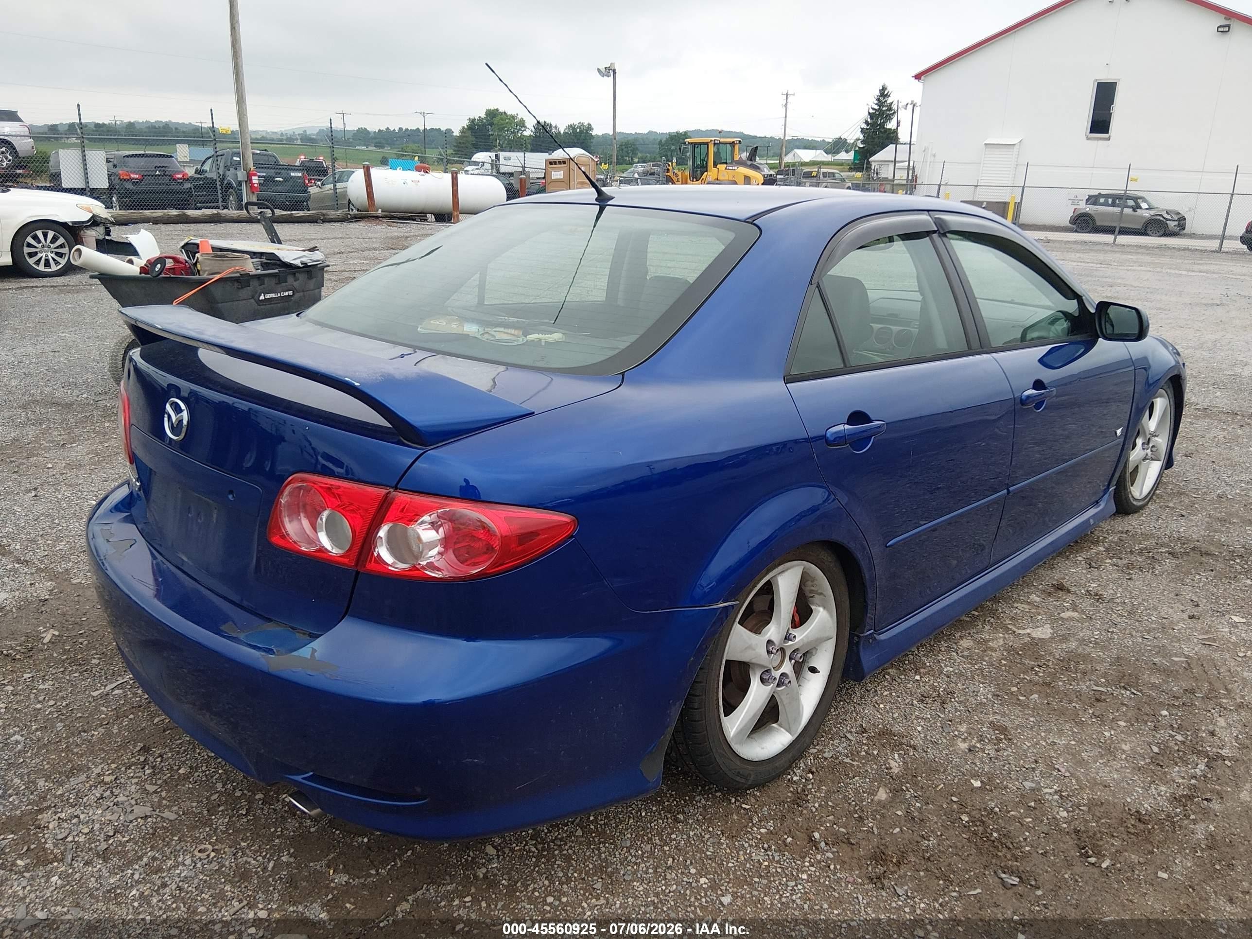 2004 Mazda Mazda6 S Blue vin: 1YVFP80D245N64100