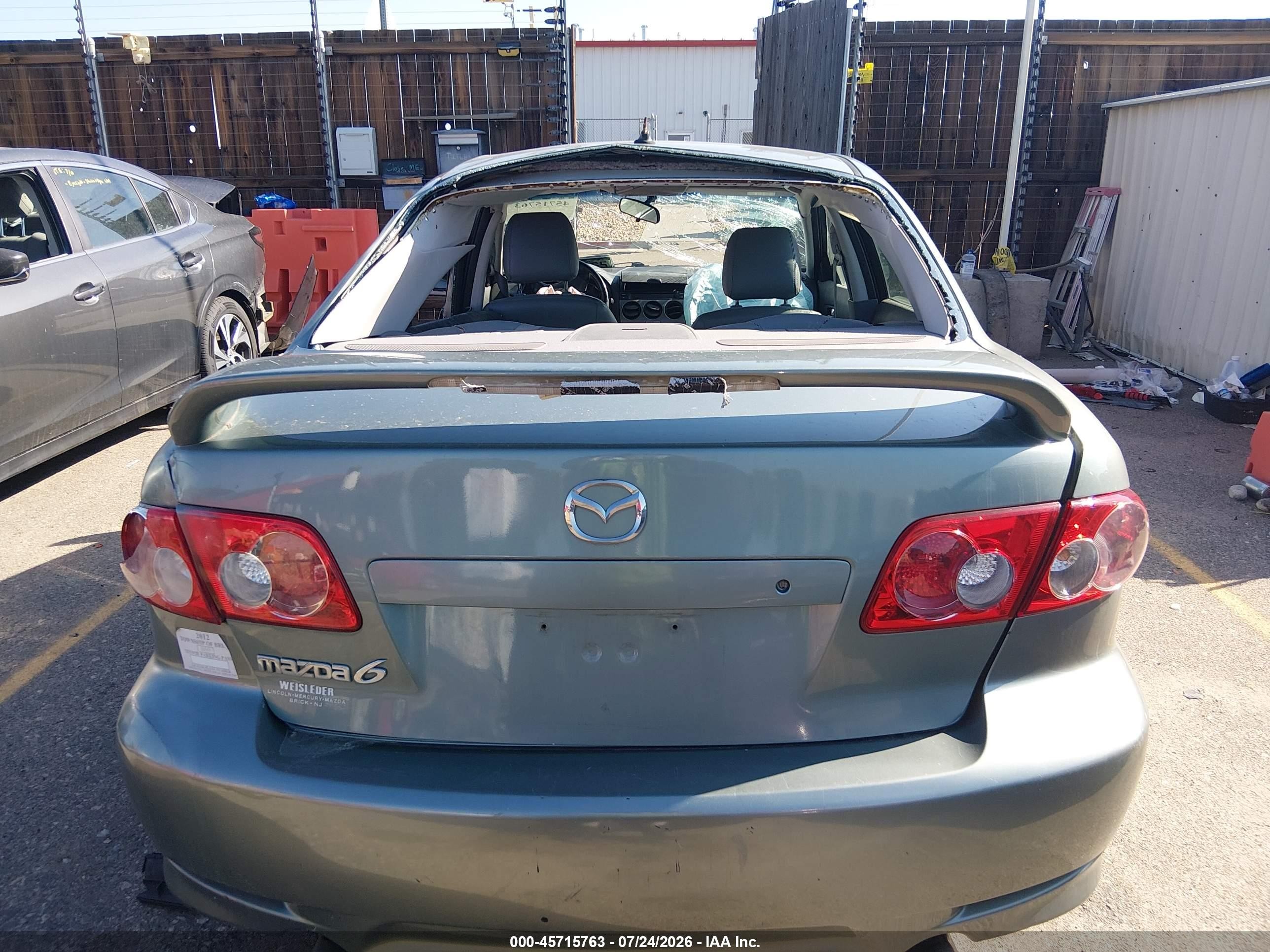 2004 Mazda Mazda6 S Green vin: 1YVFP80D745N83600
