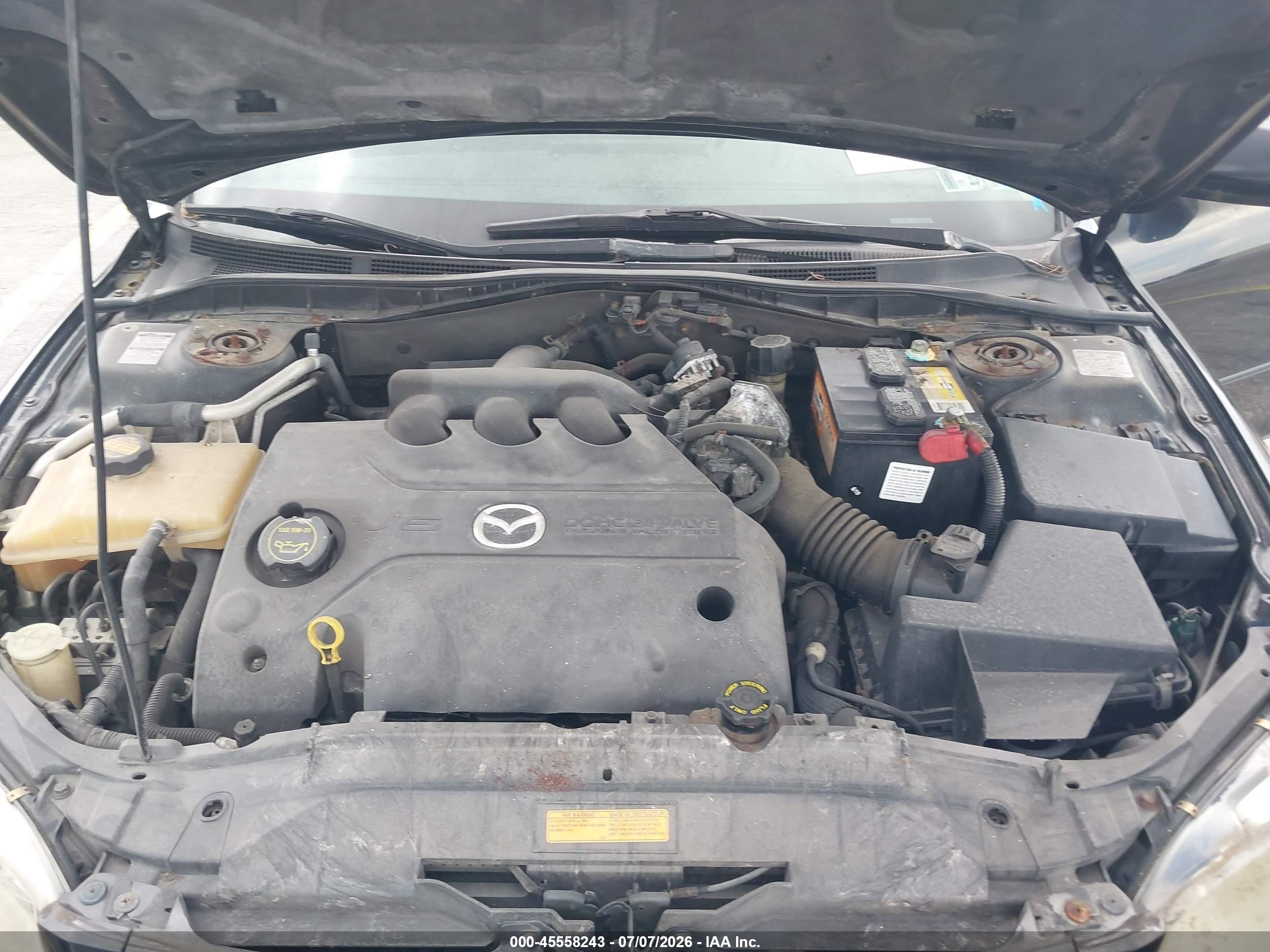 2004 Mazda Mazda6 S Black vin: 1YVFP80D845N91169
