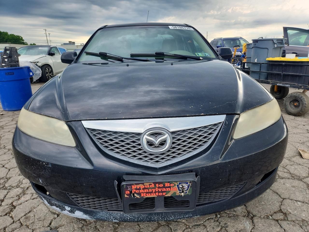 2004 Mazda 6 S Black vin: 1YVFP80D945N08834