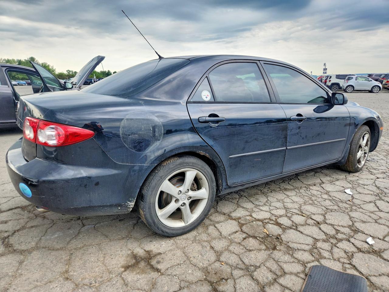 2004 Mazda 6 S Black vin: 1YVFP80D945N08834