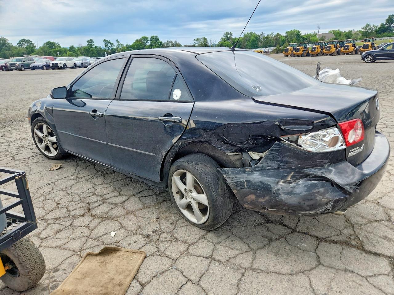 2004 Mazda 6 S Black vin: 1YVFP80D945N08834