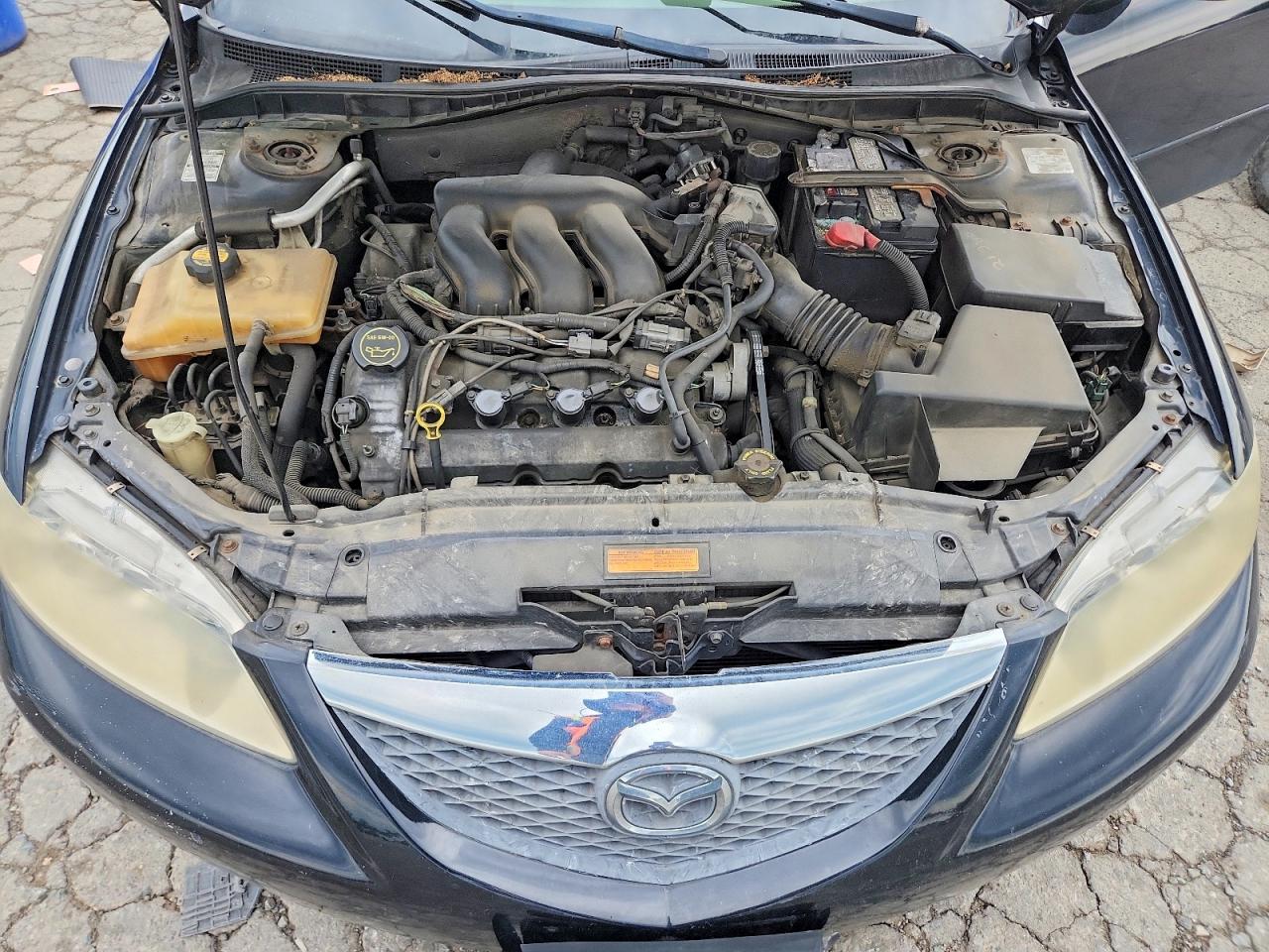 2004 Mazda 6 S Black vin: 1YVFP80D945N08834