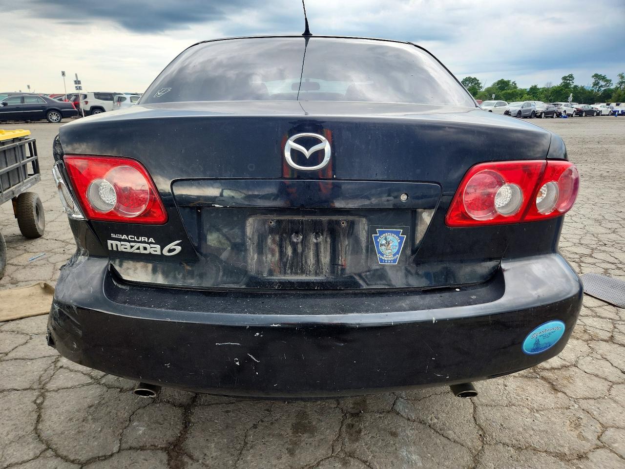 2004 Mazda 6 S Black vin: 1YVFP80D945N08834