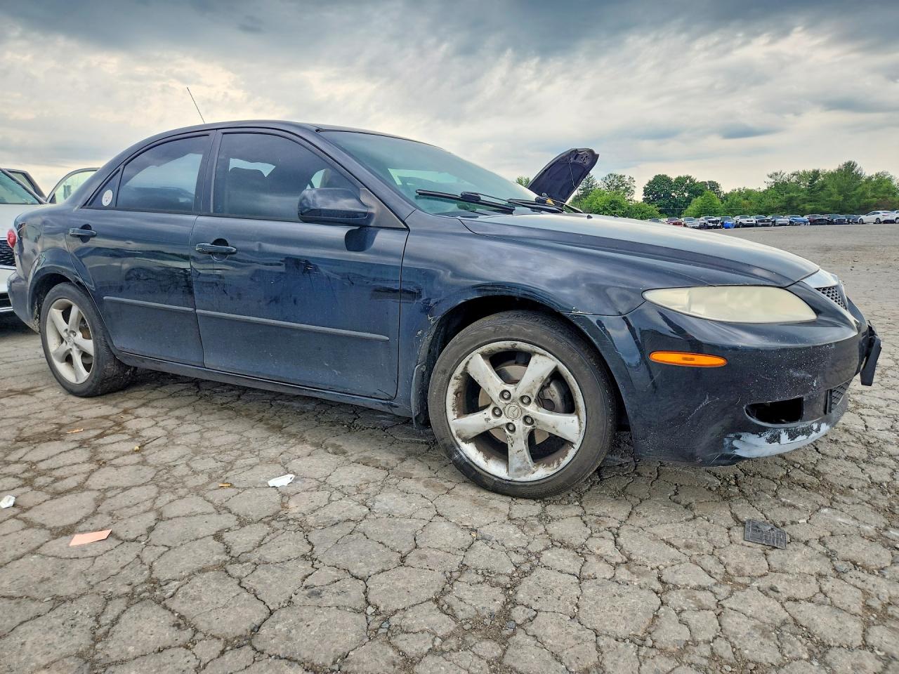 2004 Mazda 6 S Black vin: 1YVFP80D945N08834