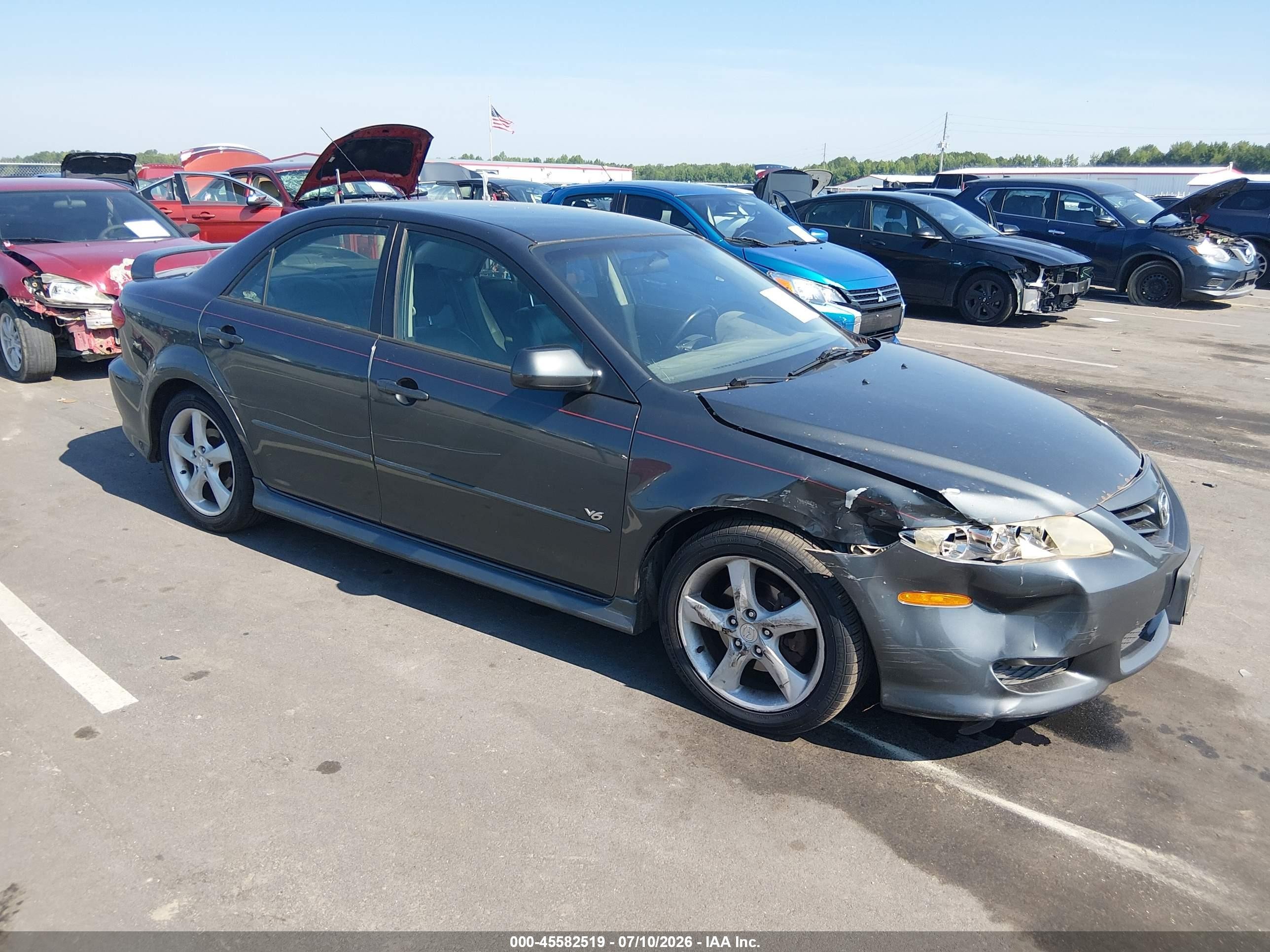 2004 Mazda Mazda6 S Black vin: 1YVFP80DX45N95708
