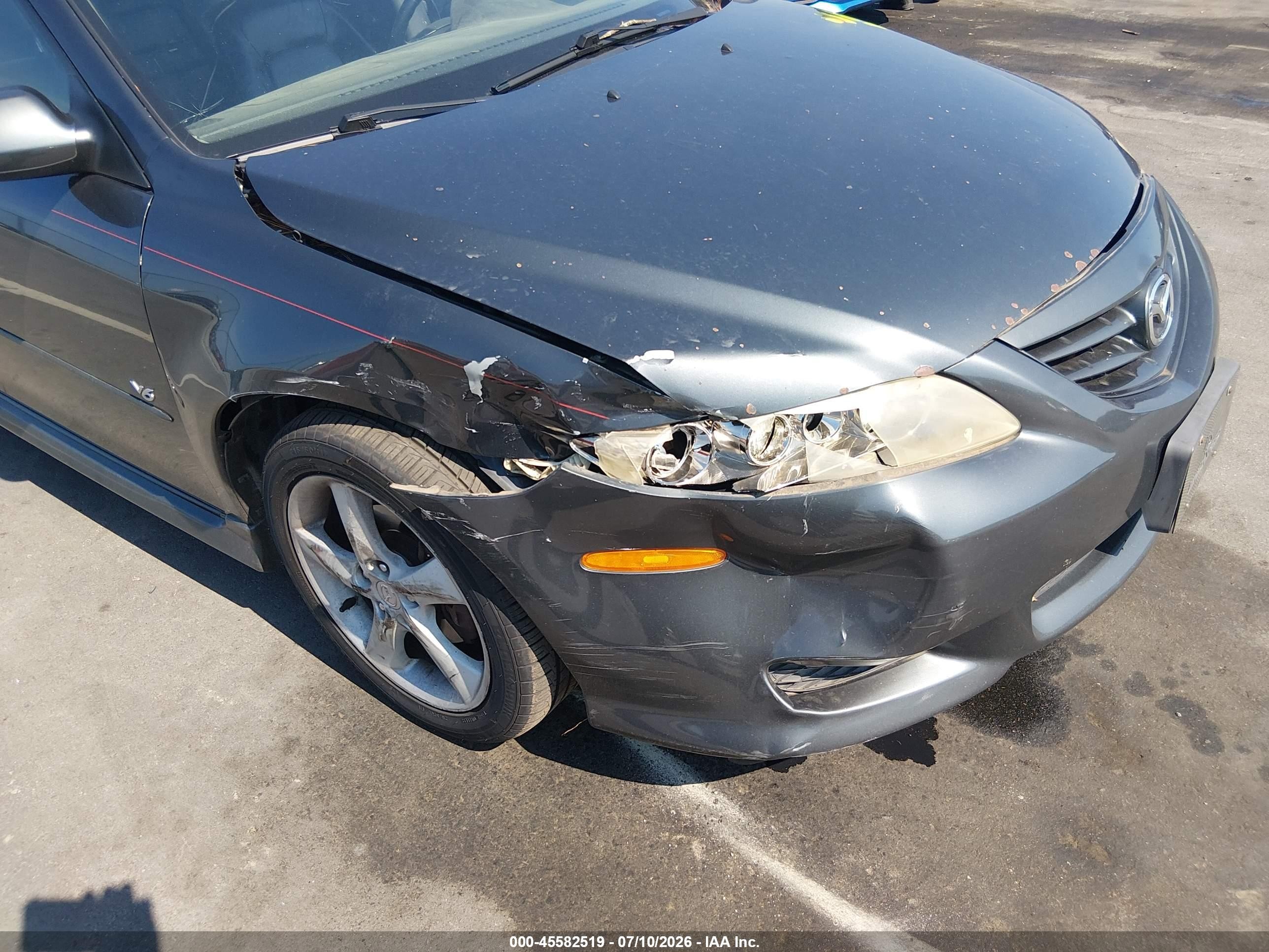 2004 Mazda Mazda6 S Black vin: 1YVFP80DX45N95708