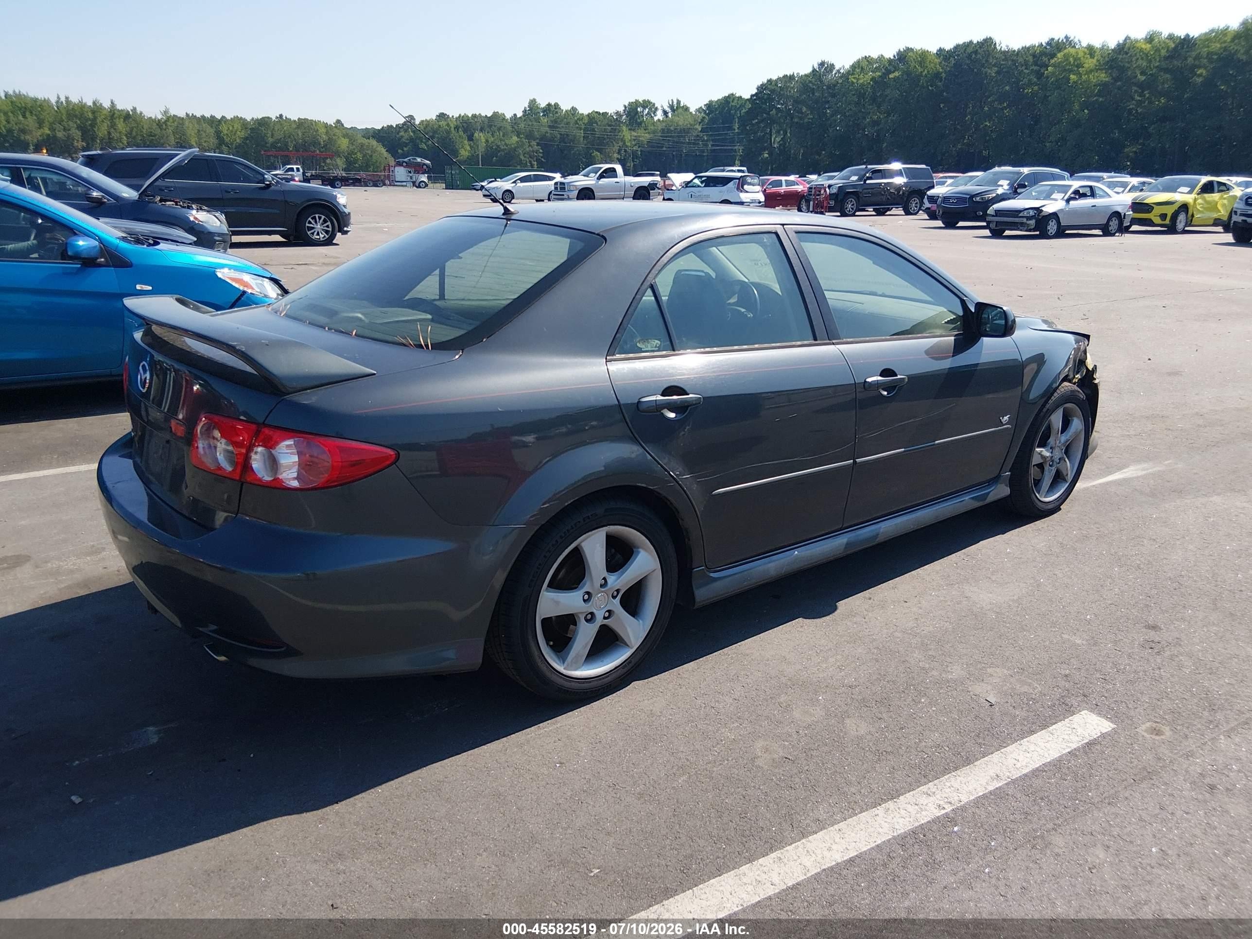 2004 Mazda Mazda6 S Black vin: 1YVFP80DX45N95708