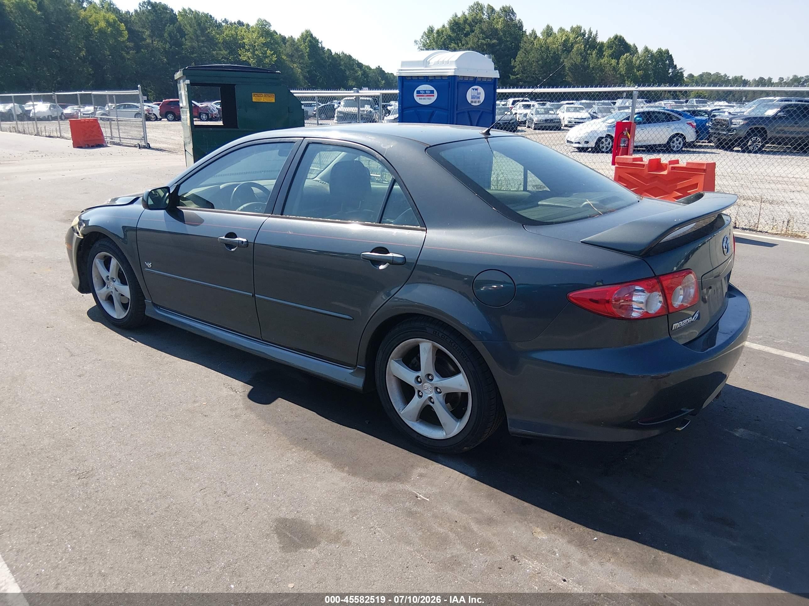 2004 Mazda Mazda6 S Black vin: 1YVFP80DX45N95708