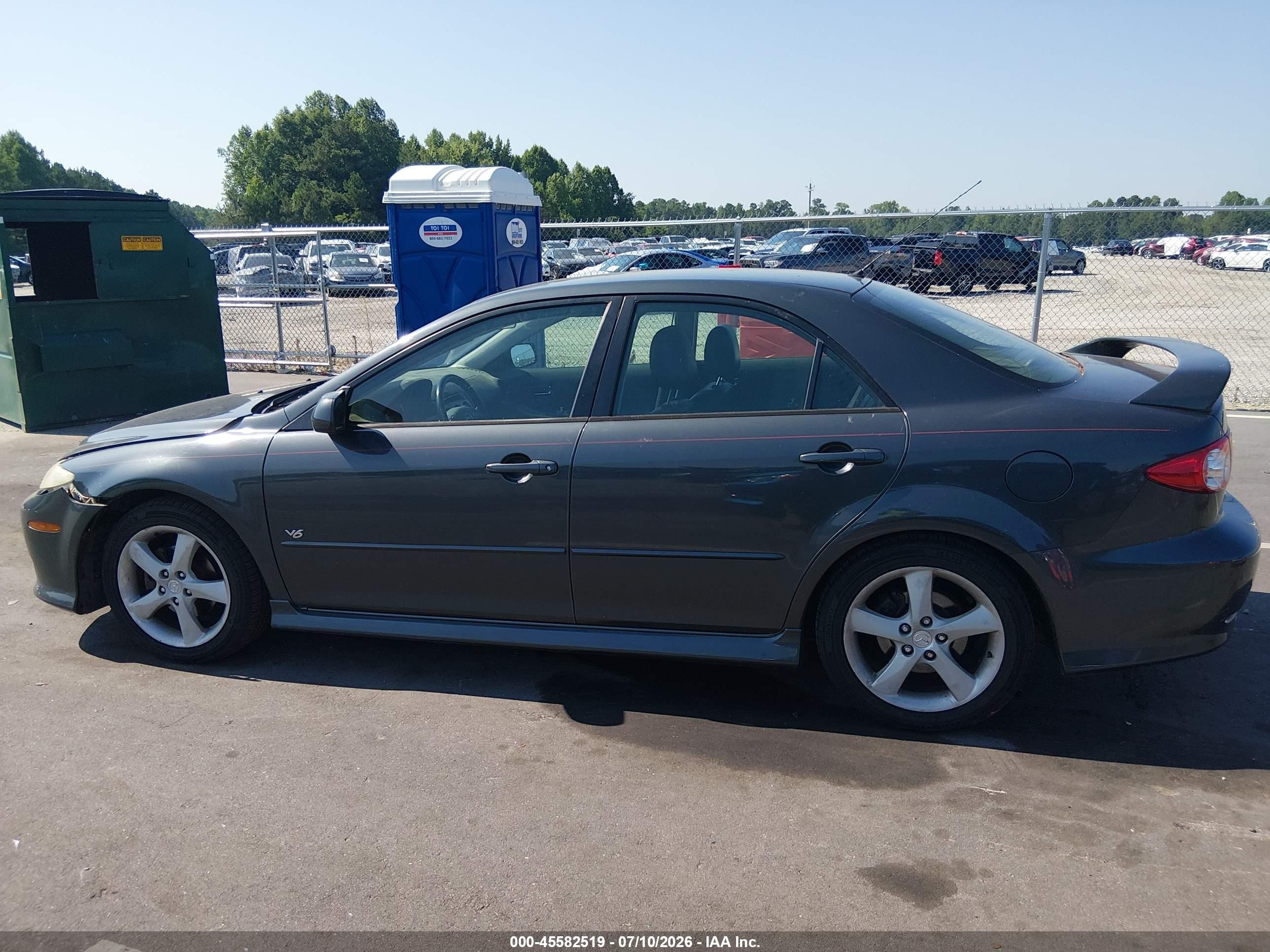 2004 Mazda Mazda6 S Black vin: 1YVFP80DX45N95708