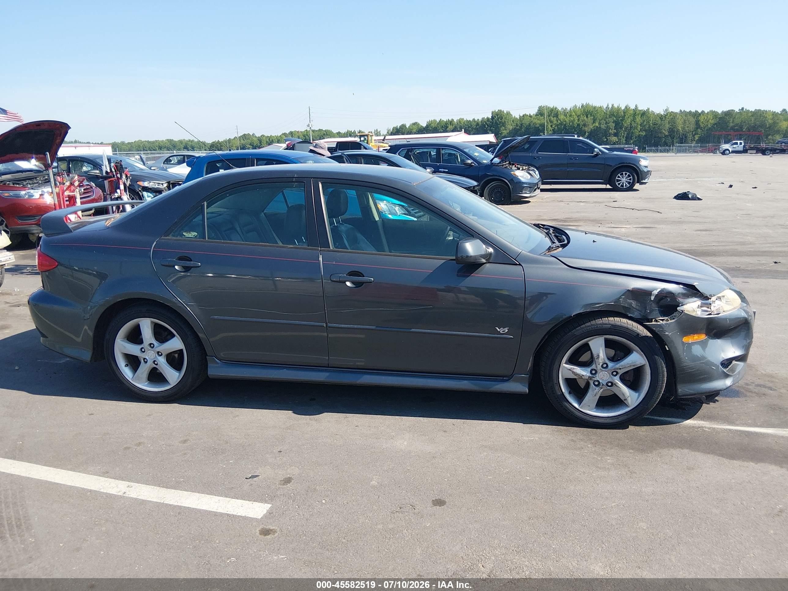 2004 Mazda Mazda6 S Black vin: 1YVFP80DX45N95708