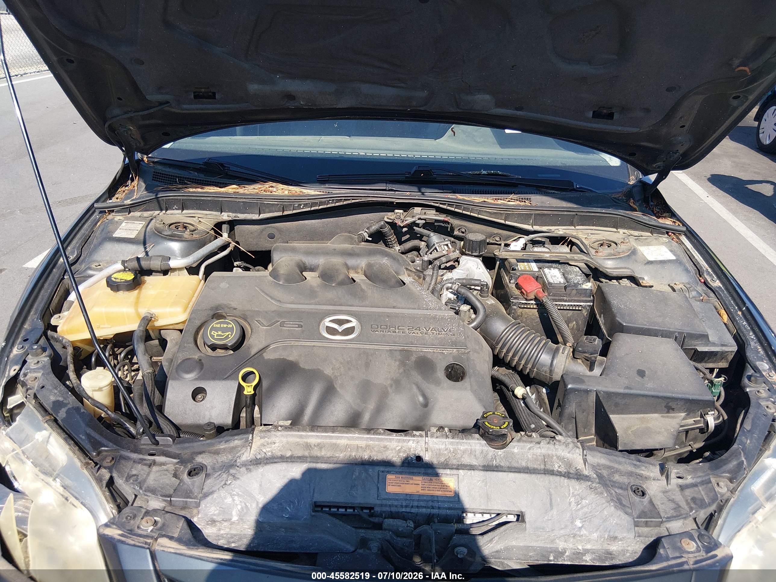2004 Mazda Mazda6 S Black vin: 1YVFP80DX45N95708