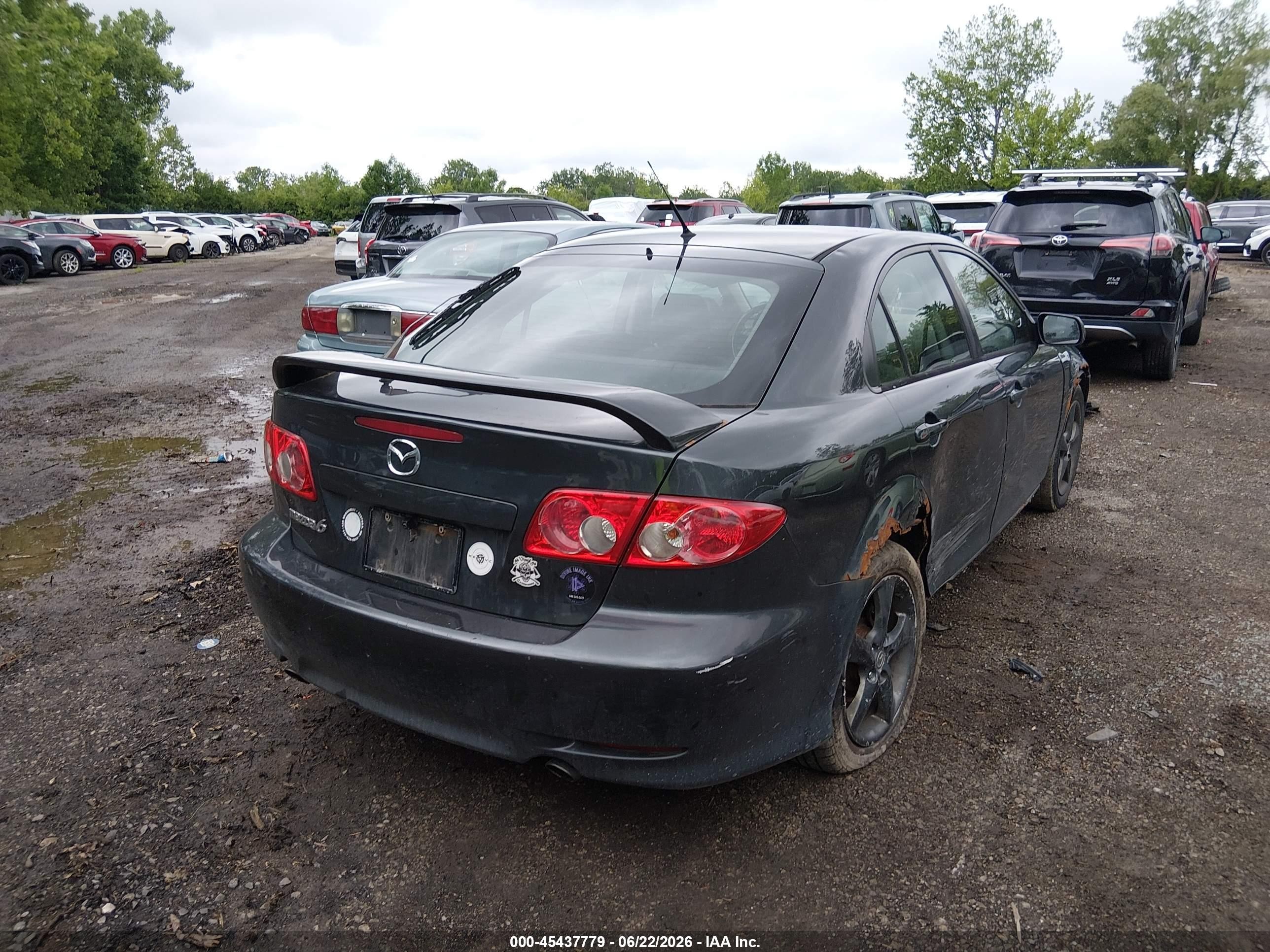 2004 Mazda Mazda6 S Gray vin: 1YVFP84D445N93186